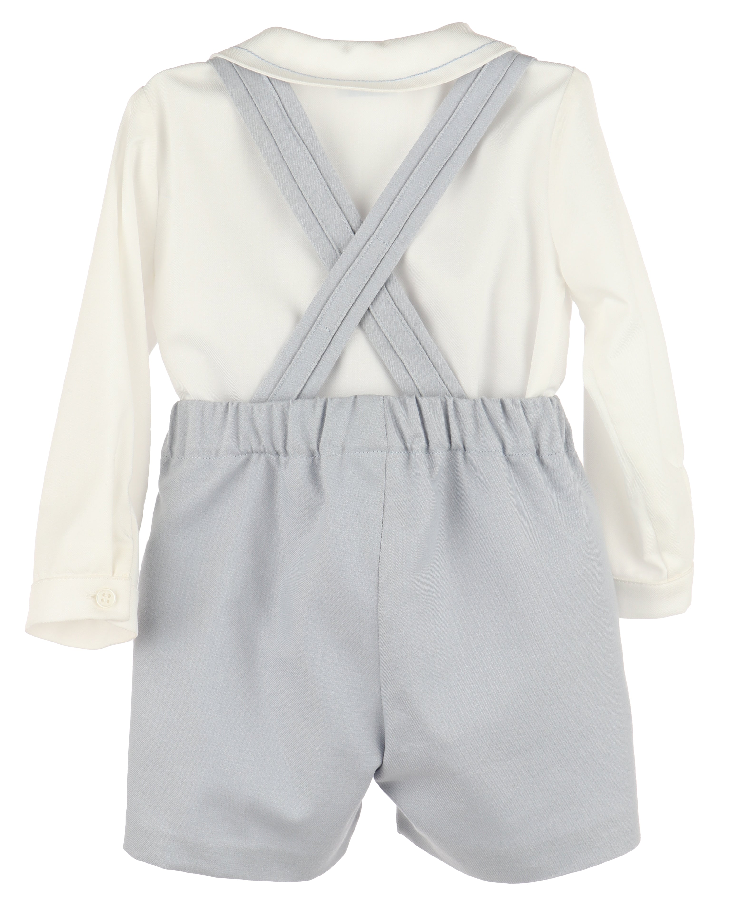 Luli & Me Suspenders Boy Set, Blue