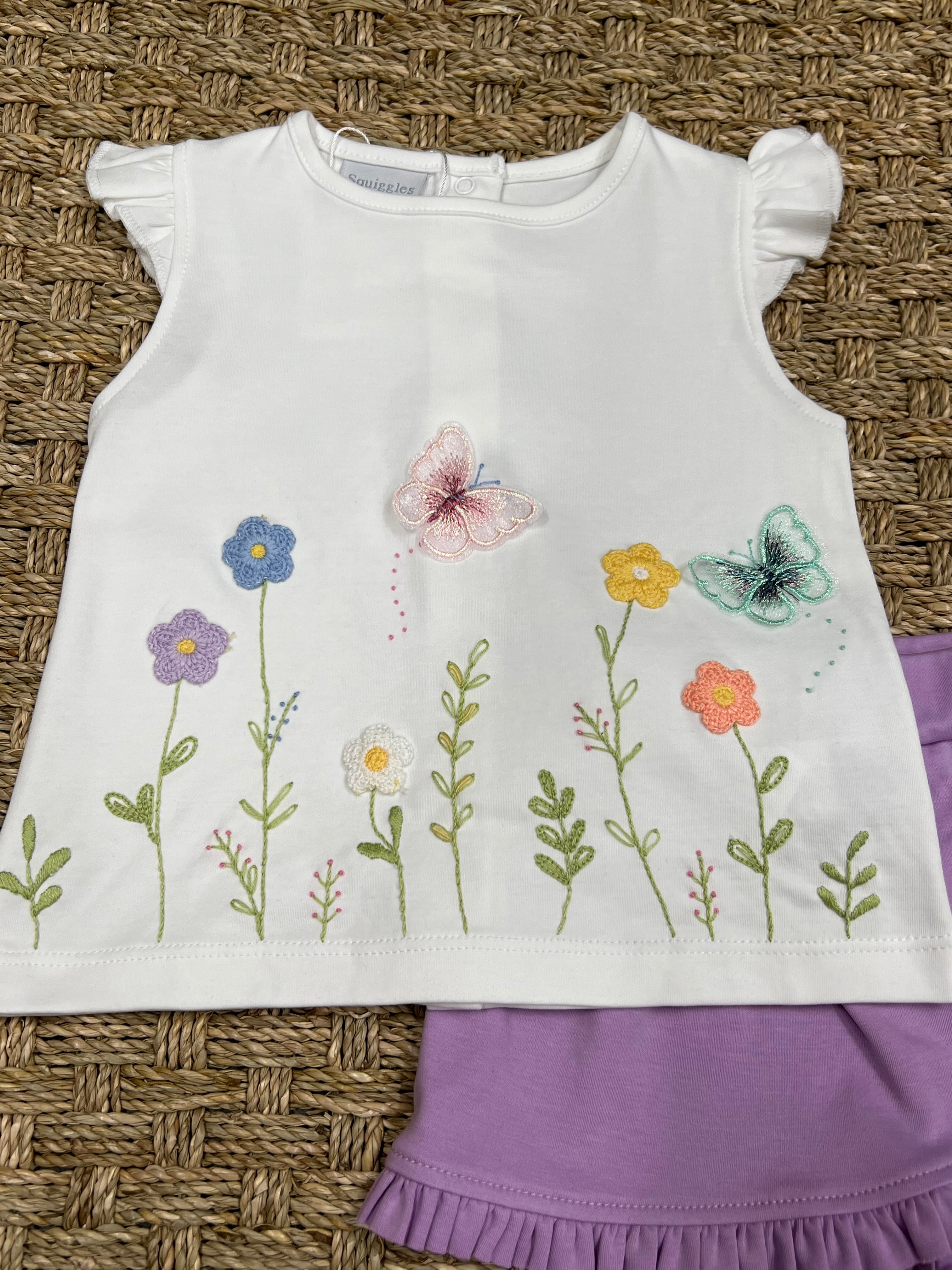 Squiggles Butterfly Garden Skort Set