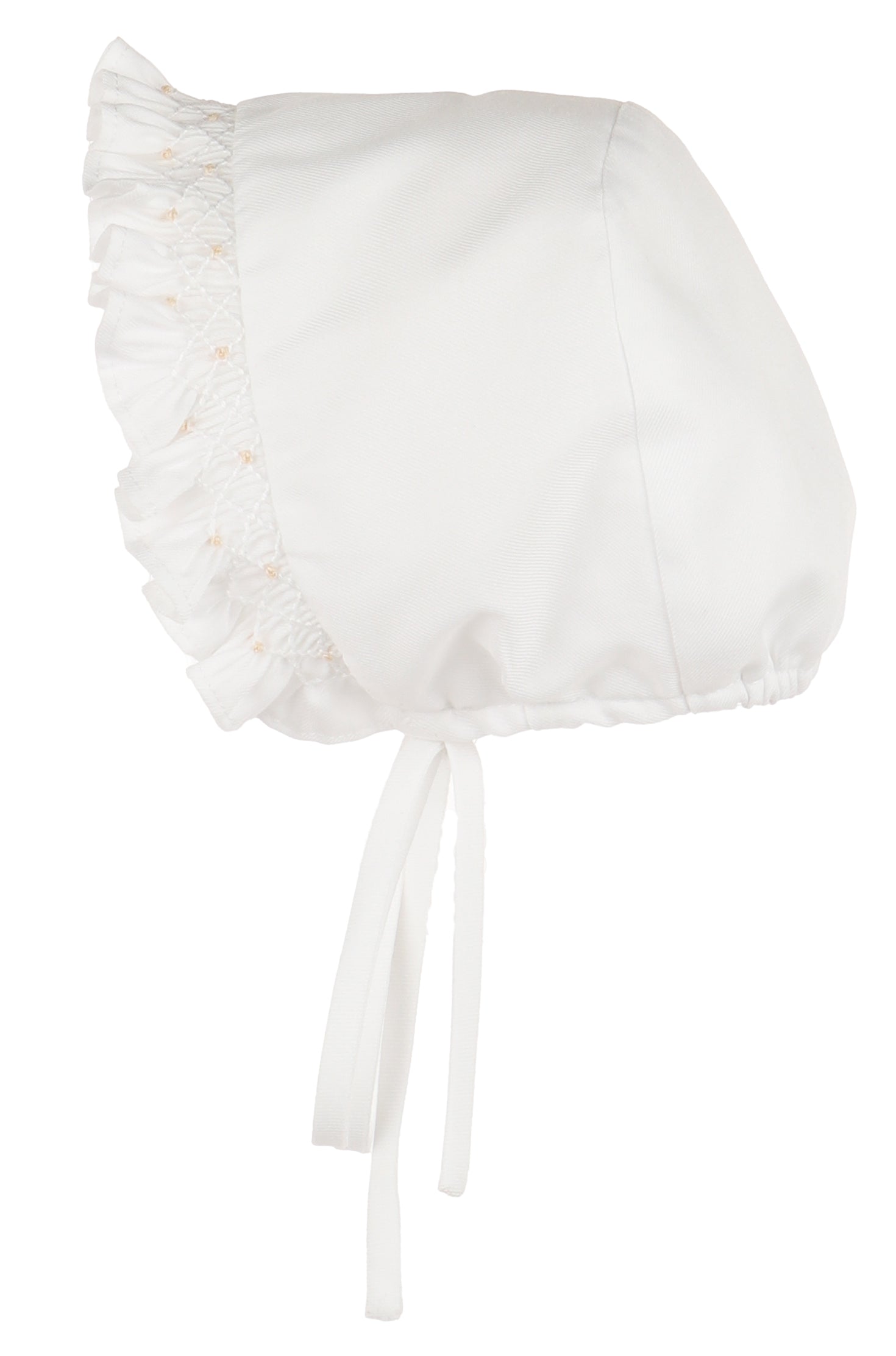Luli & Me Classic Embroidery Feston Bishop, Ivory