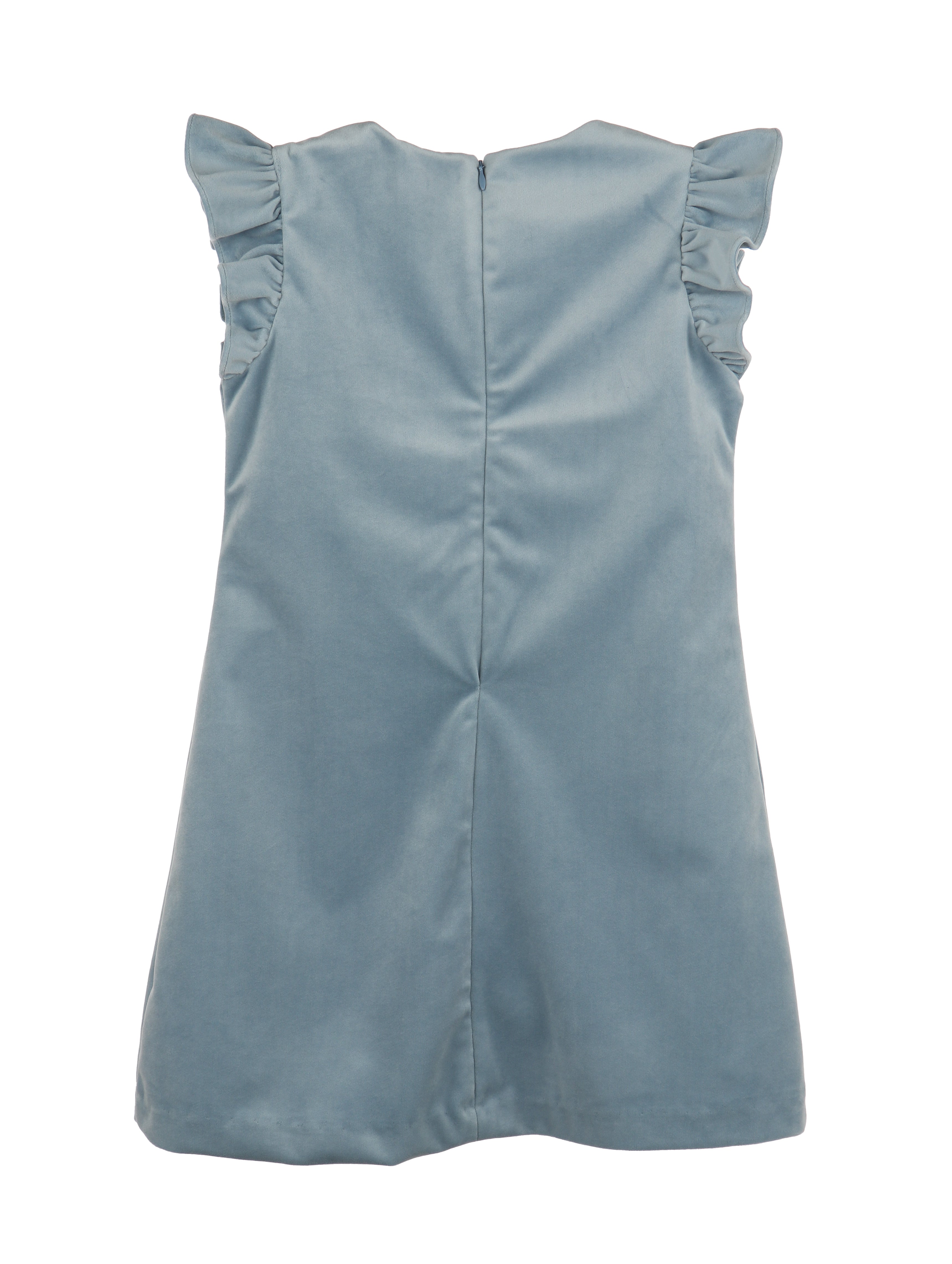 Luli & Me Deluxe Velvet Shift Dress, Blue