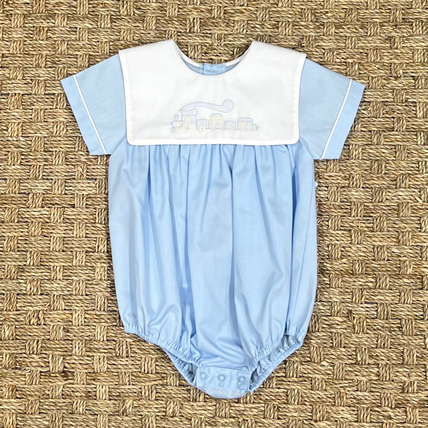 Auraluz Blue Bubble with Train Embroidery