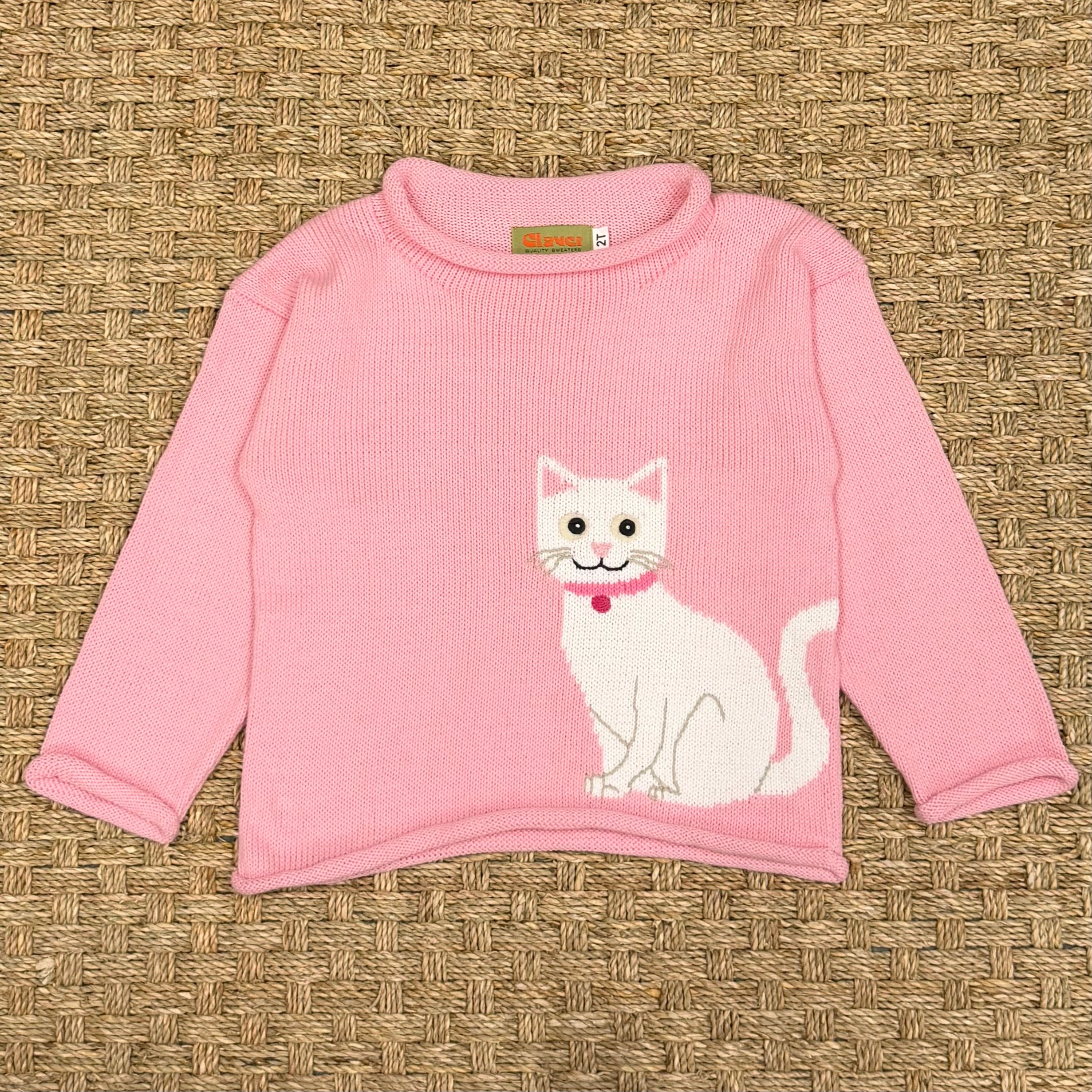 Luigi Rollneck, Cat with Collar on Light Pink