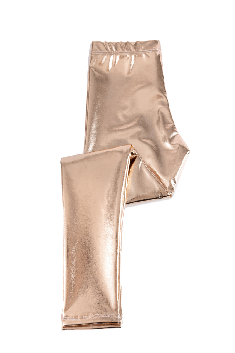 Creative Education Love Life Metallic Leggings, Gold