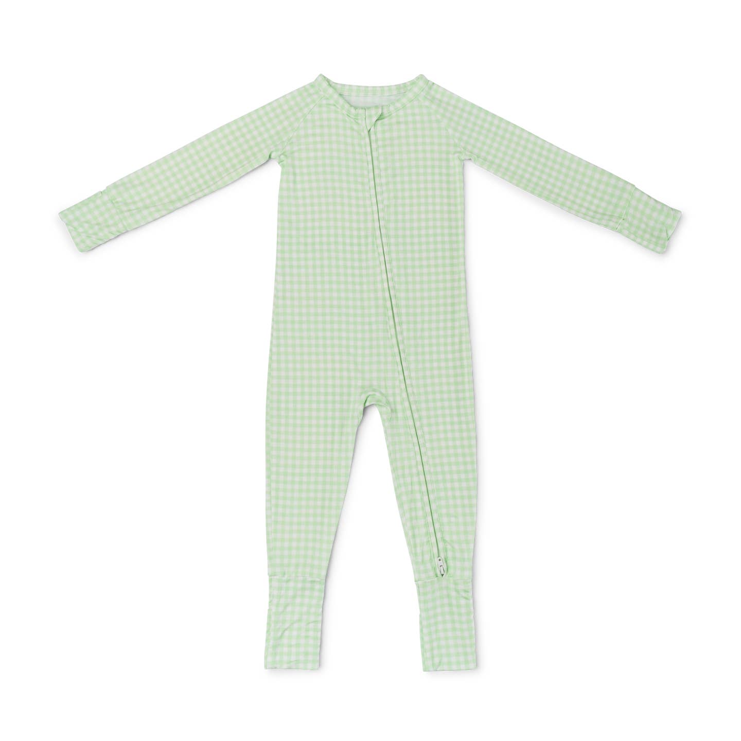 Motette Pistachio Gingham Bamboo Sleeper