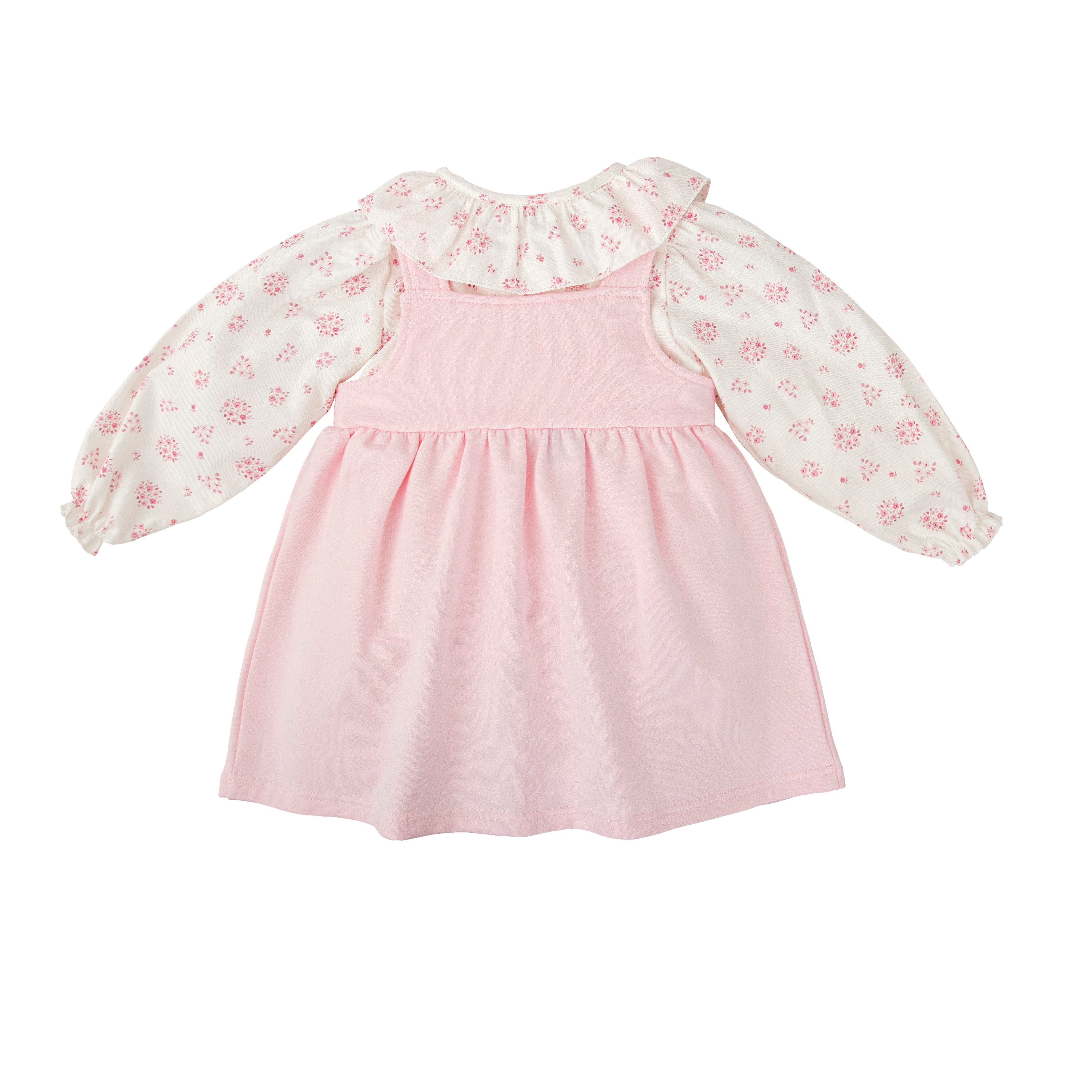 Babidu Pink Ruffle Neck Jumper Set