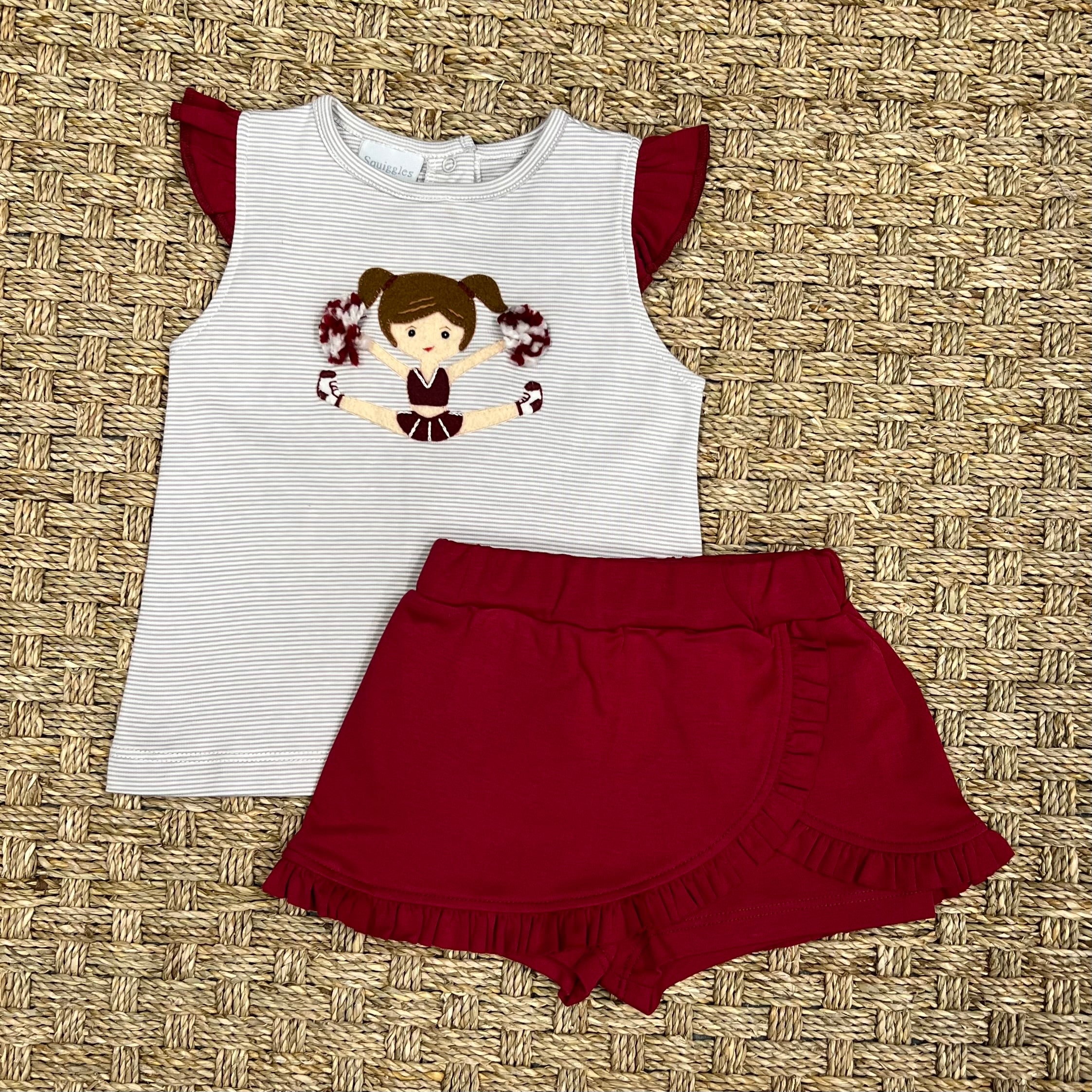 Squiggles Cheerleader Skort Set, Mississippi State