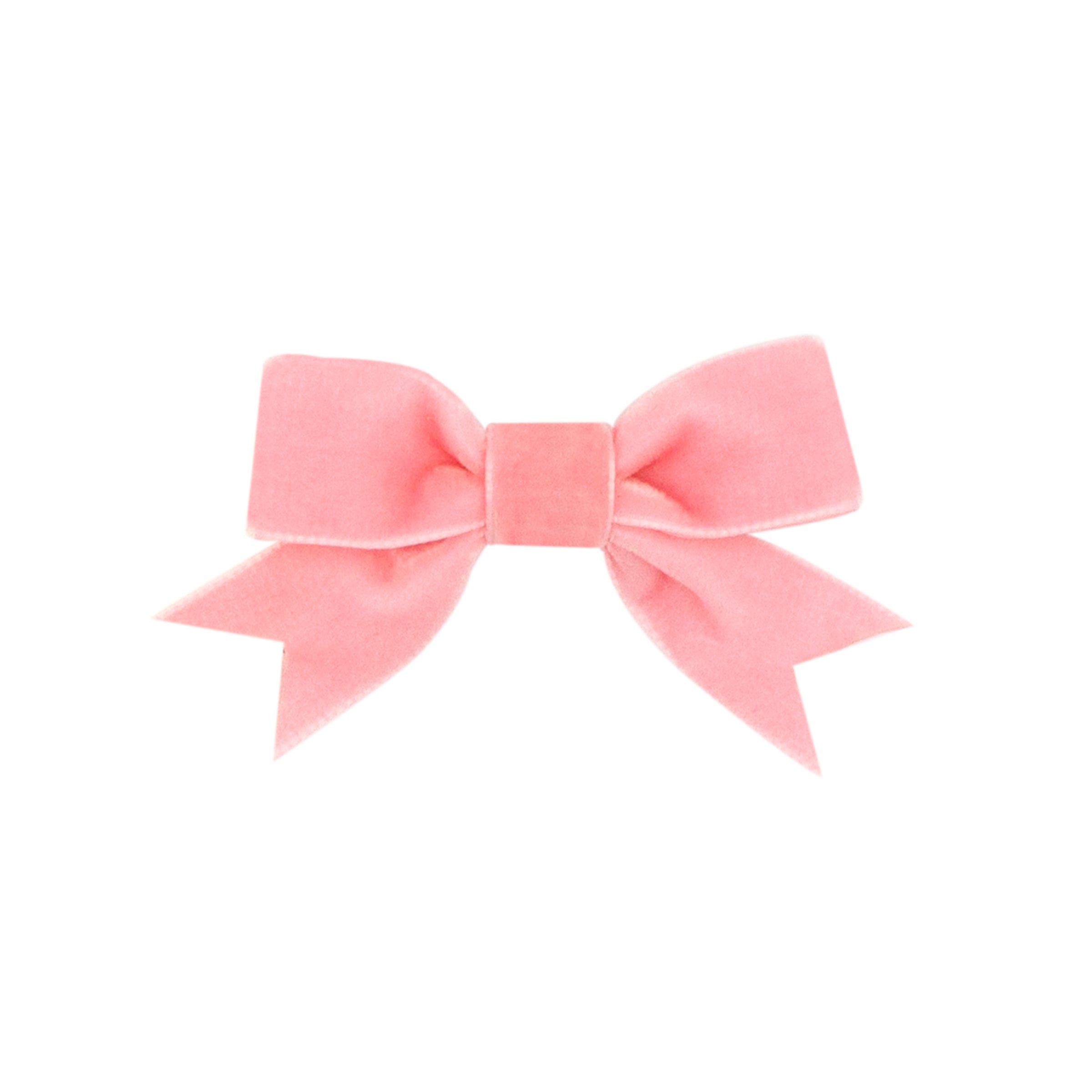 Wee Ones Mini Velvet Two-Loop Bow with Fancy Cut Tails