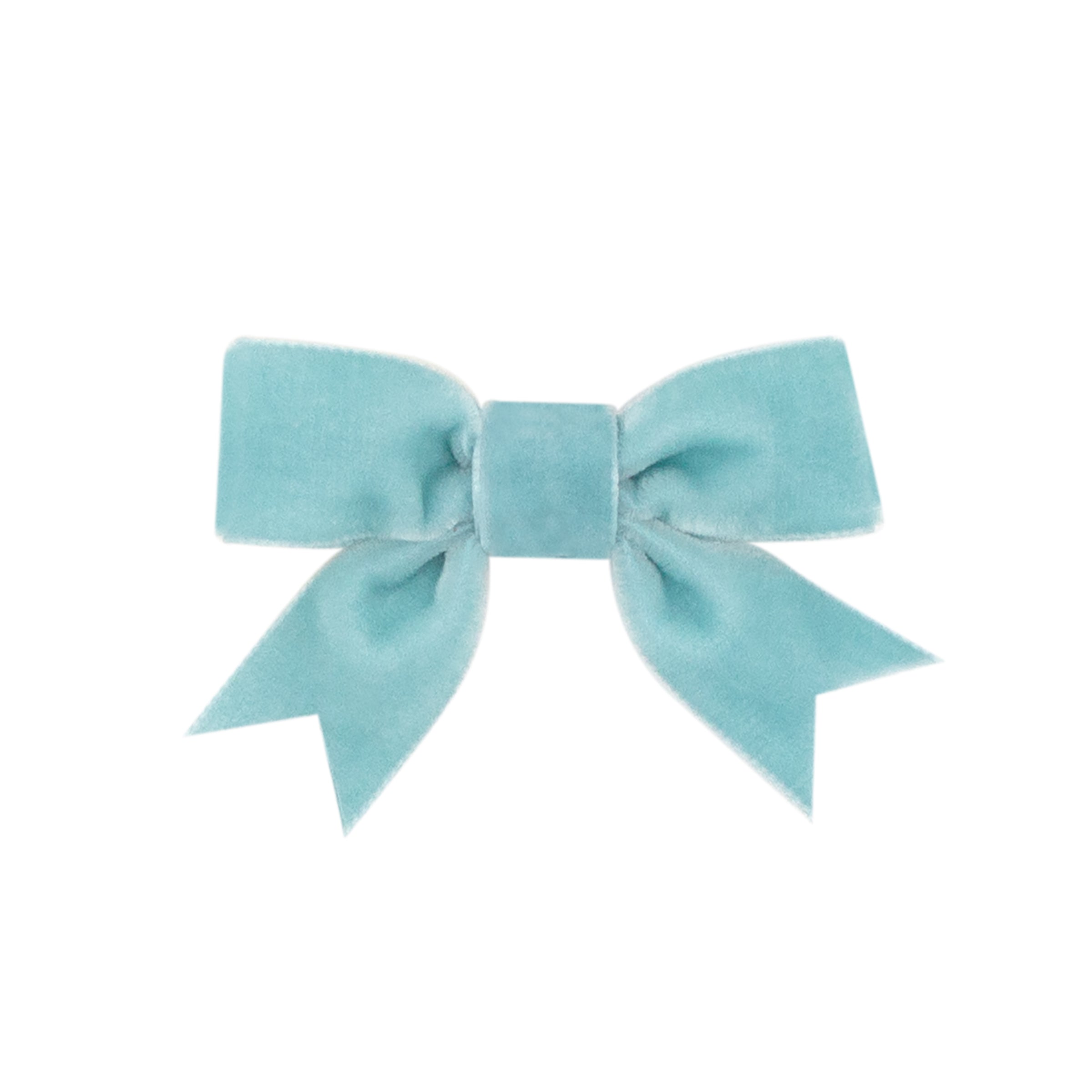 Wee Ones Mini Velvet Two-Loop Bow with Fancy Cut Tails