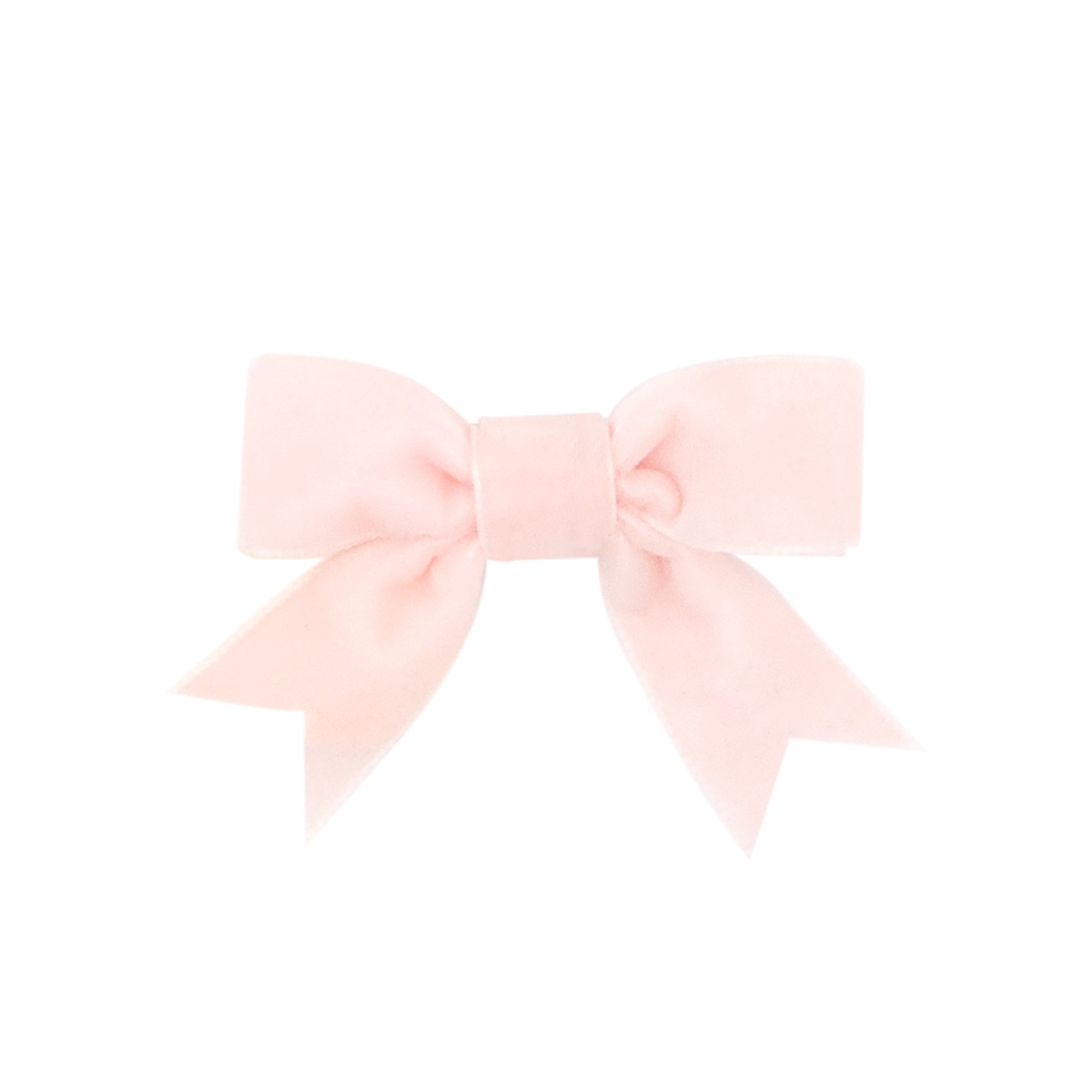Wee Ones Mini Velvet Two-Loop Bow with Fancy Cut Tails