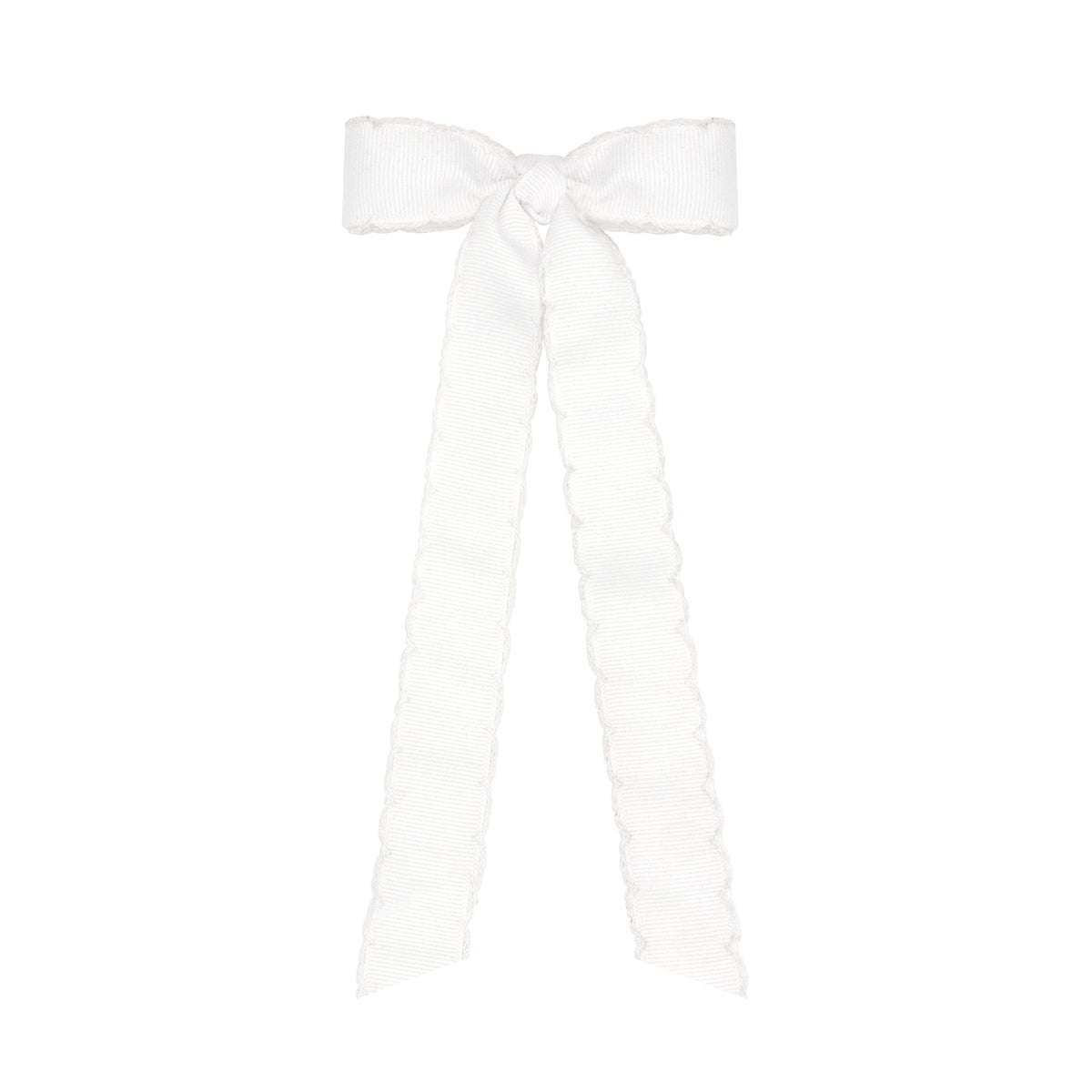 Wee Ones Medium French Satin Hair Bowtie with Knot Wrap and Streamer Tails LT Pink