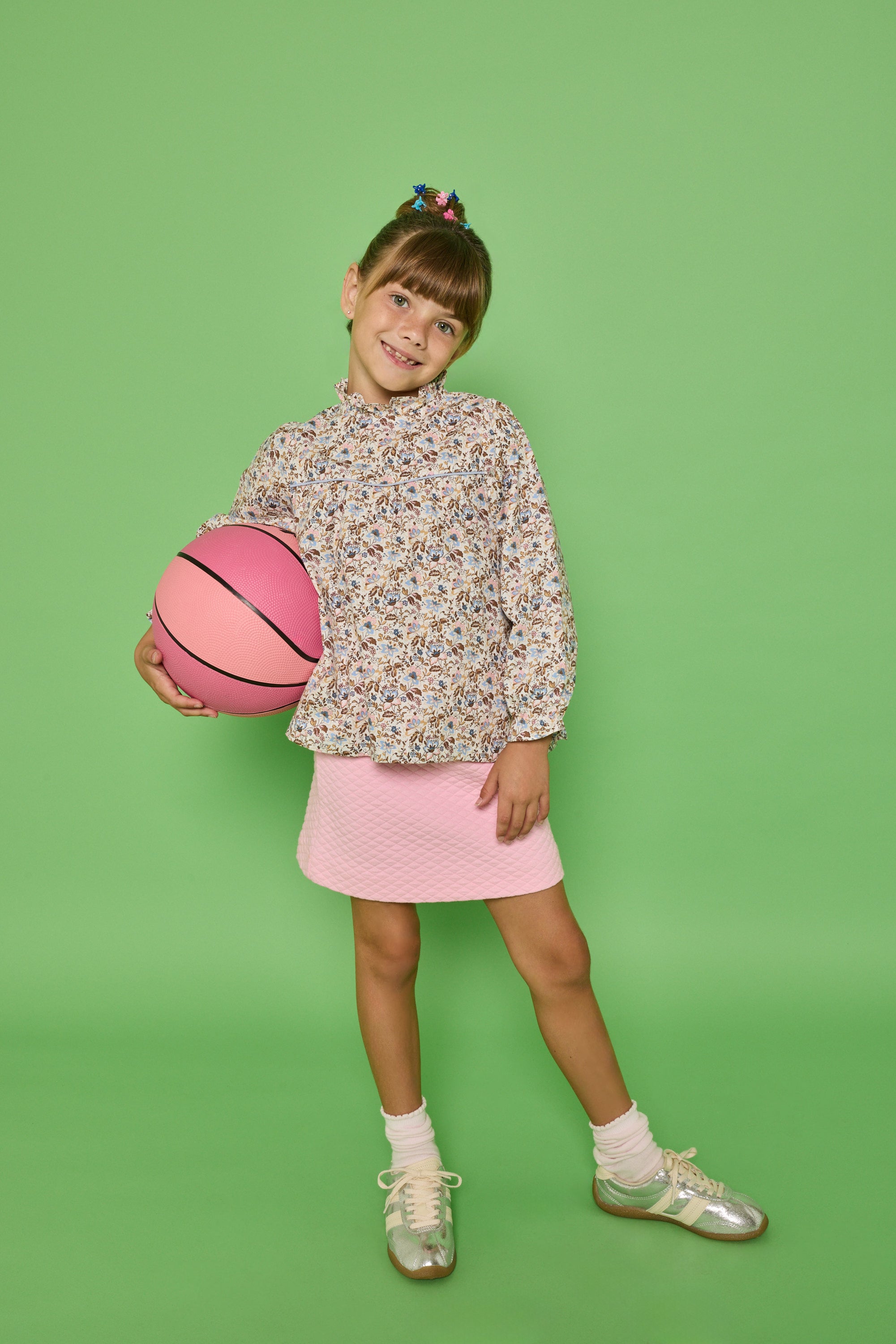 Bisby Quilted Mini Skirt, Bubblegum
