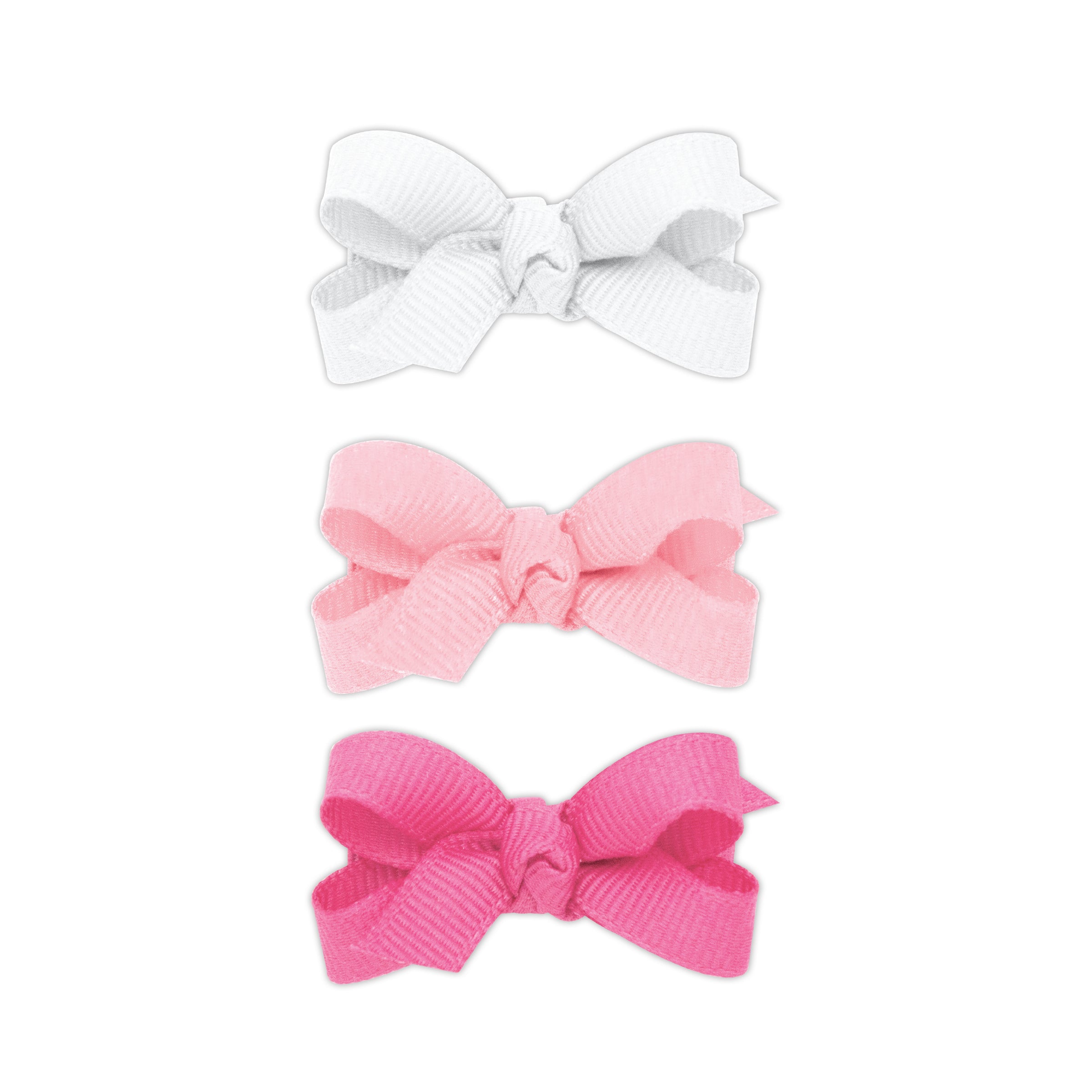 Wee Ones 3 Pack Baby Grosgrain Bows with Knot Wrap