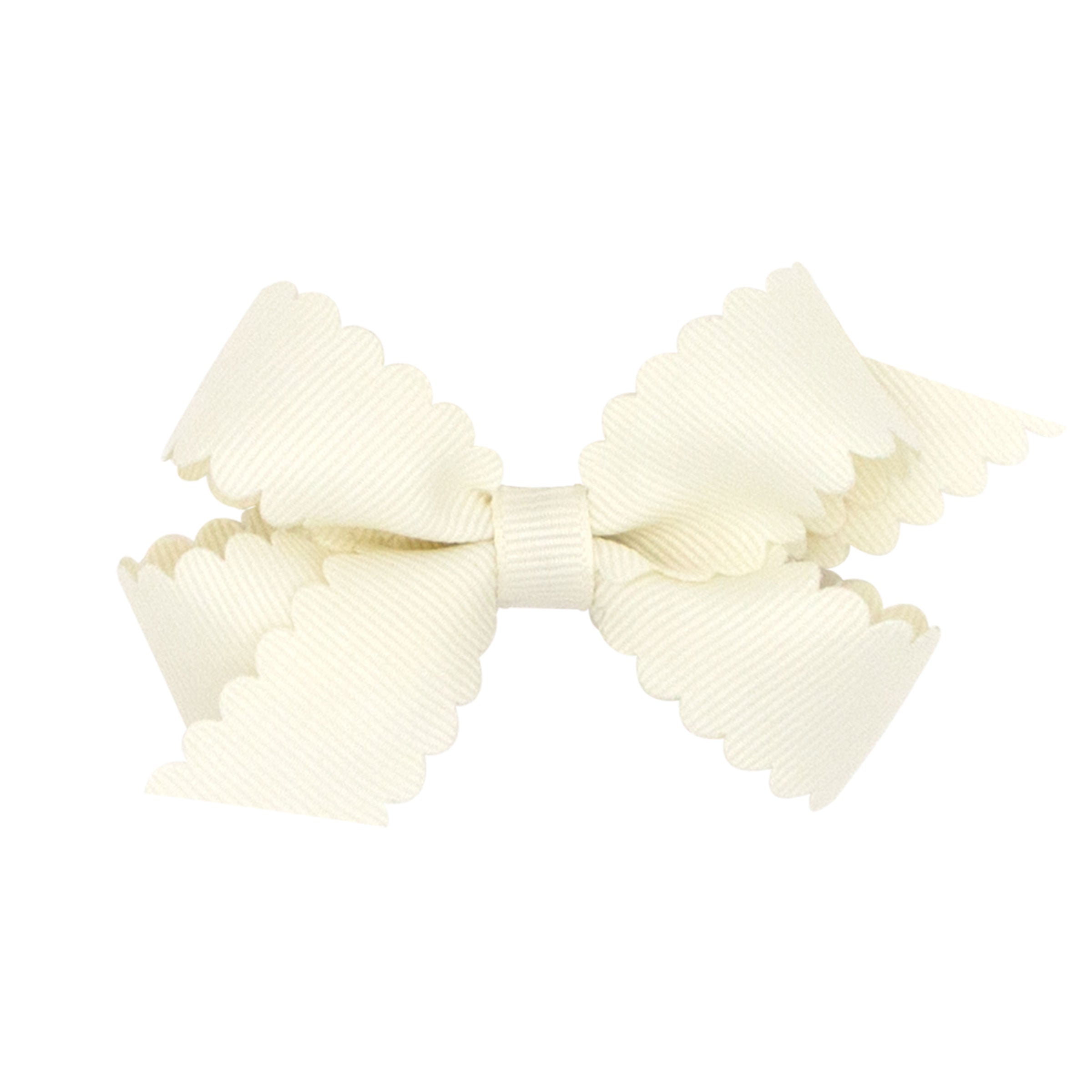 Wee Ones Mini Grosgrain Hair Bow with Scalloped Edge