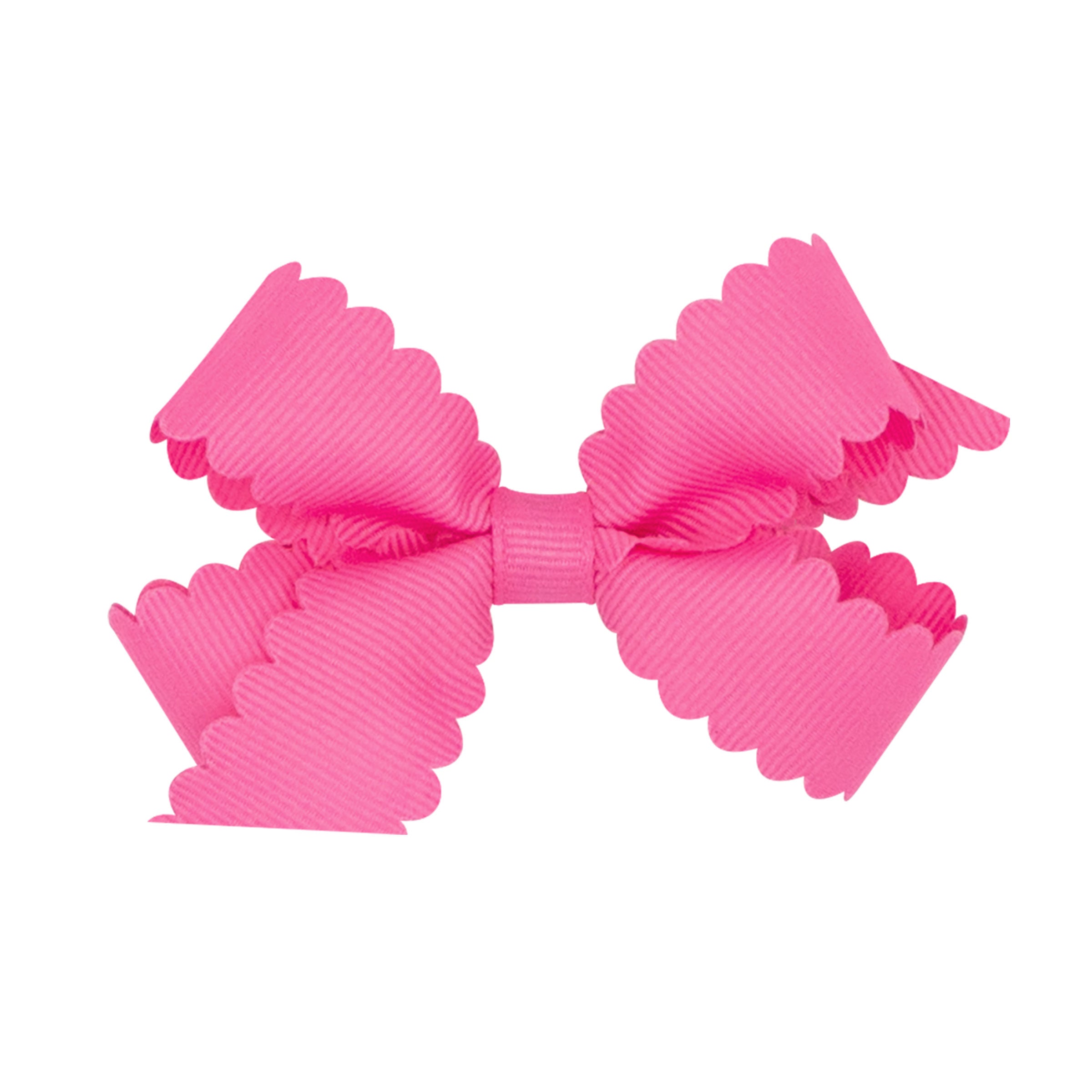 Wee Ones Mini Grosgrain Hair Bow with Scalloped Edge
