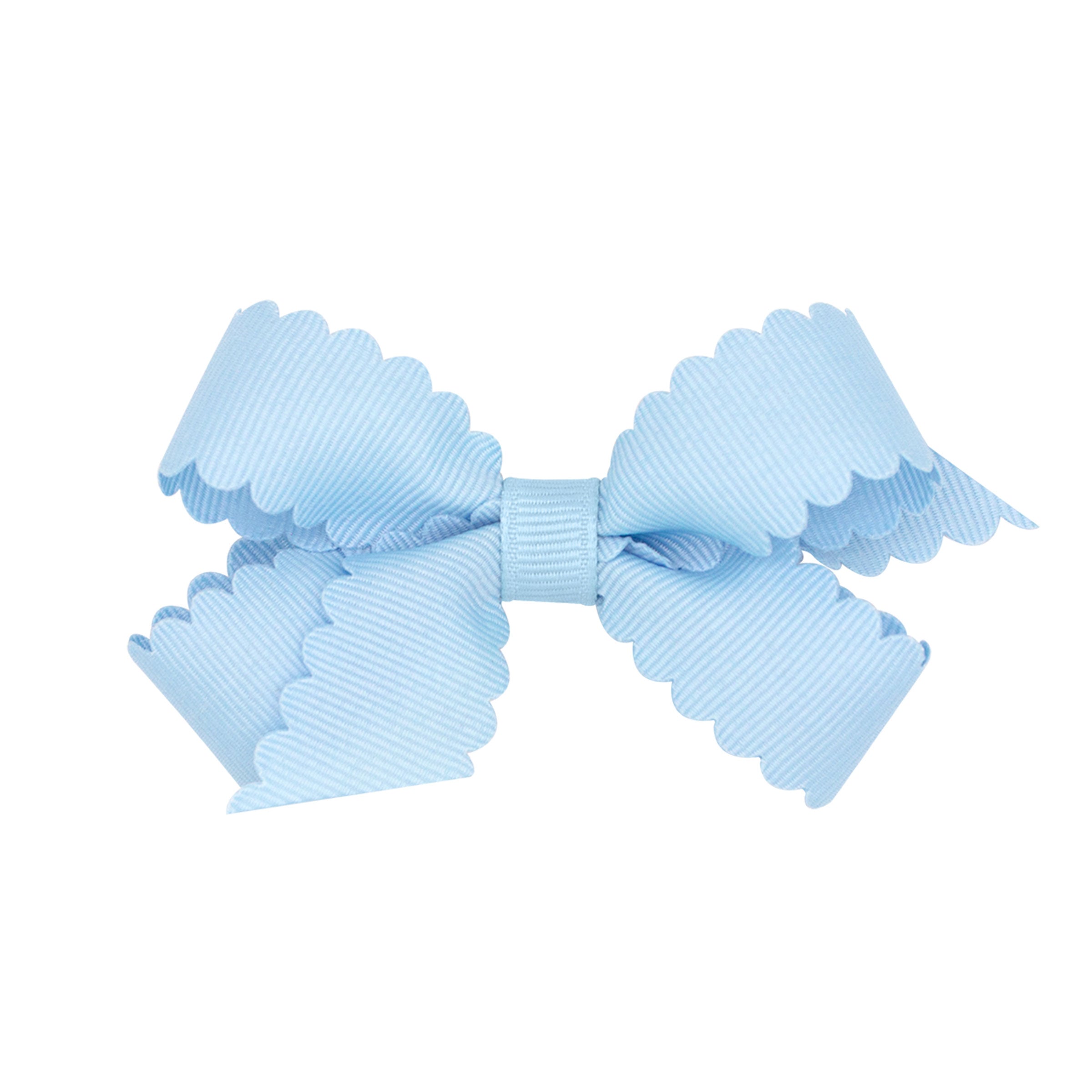 Wee Ones Mini Grosgrain Hair Bow with Scalloped Edge