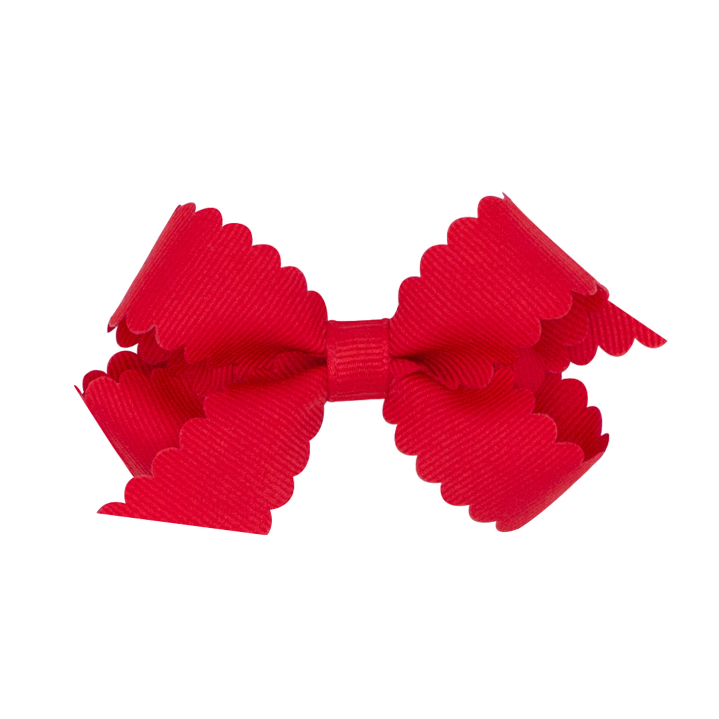Wee Ones Mini Grosgrain Hair Bow with Scalloped Edge