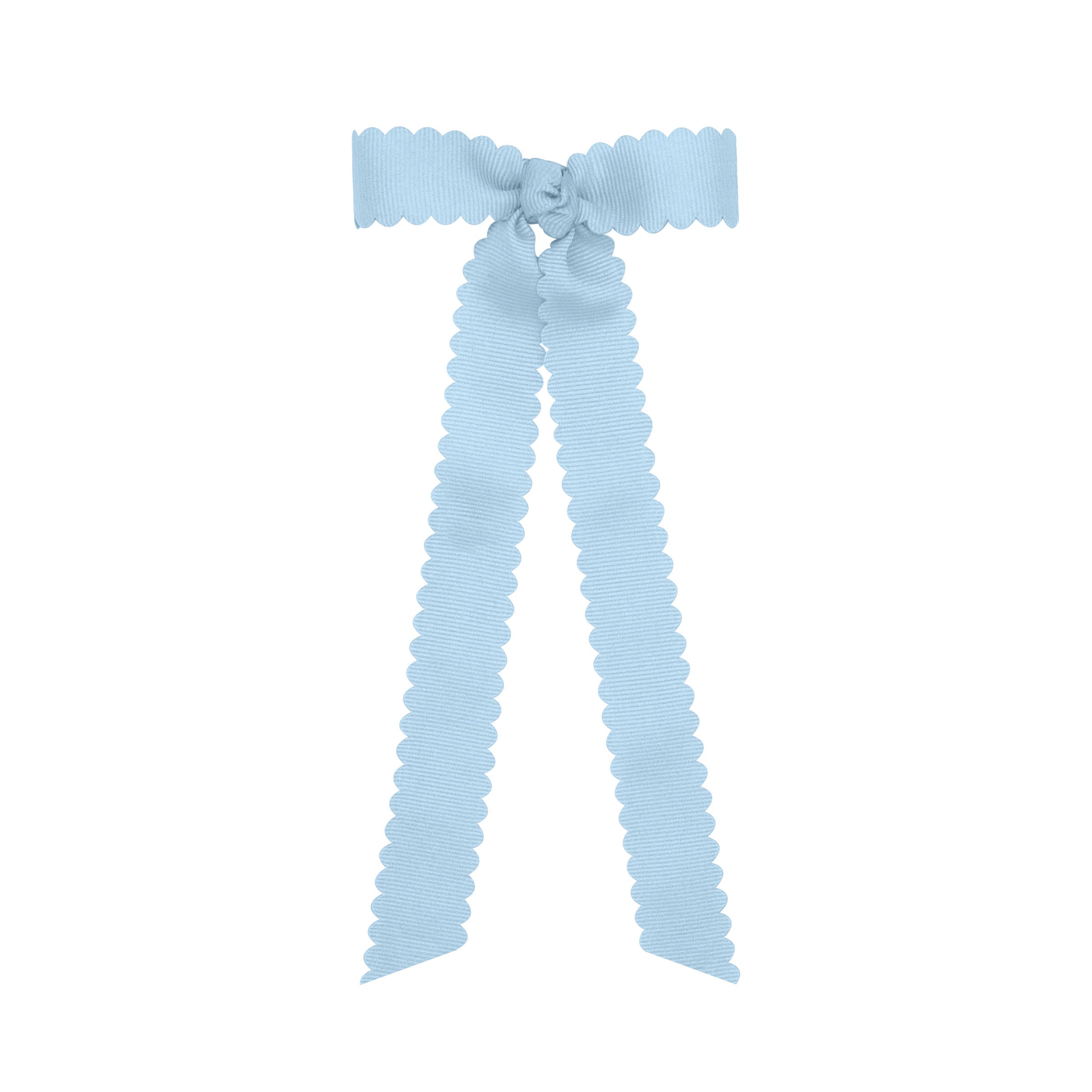 Wee Ones Mini Grosgrain Bowtie with Scalloped Edge & Streamer Tails
