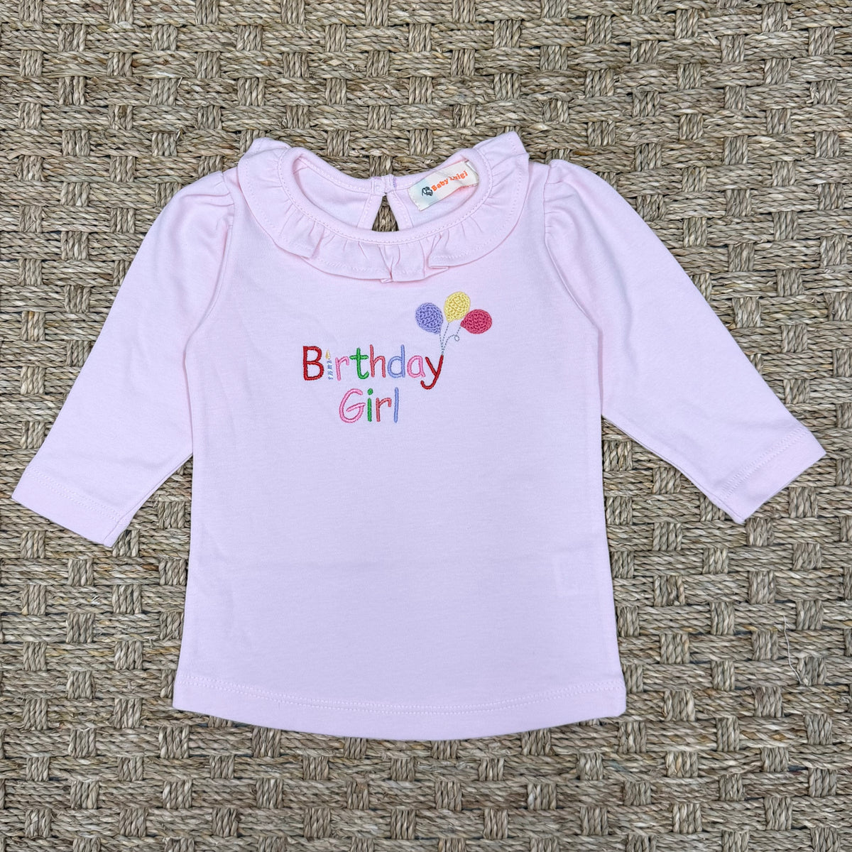 Luigi Ruffle Neck Top, Birthday Girl