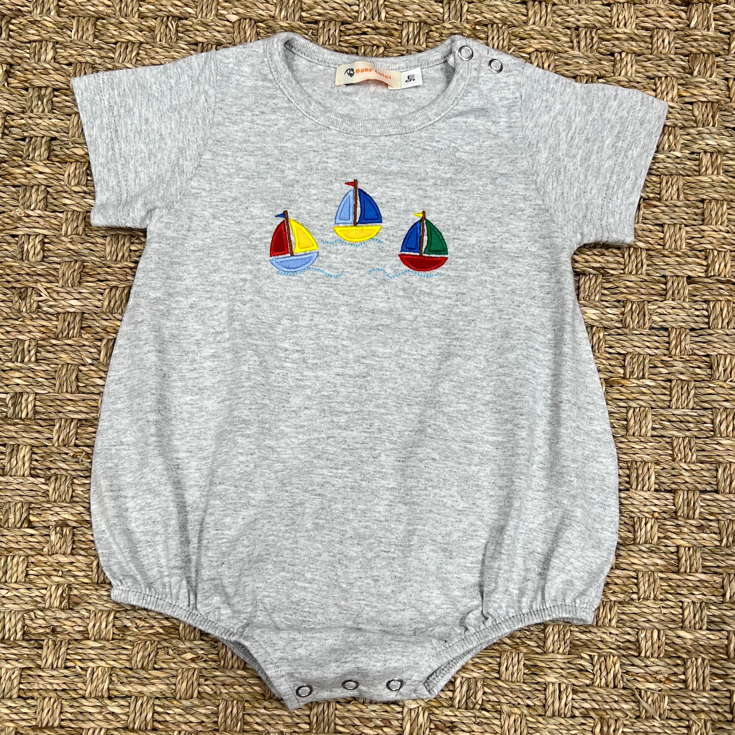 Luigi Bubble, Three Sailboats on Heather Gray