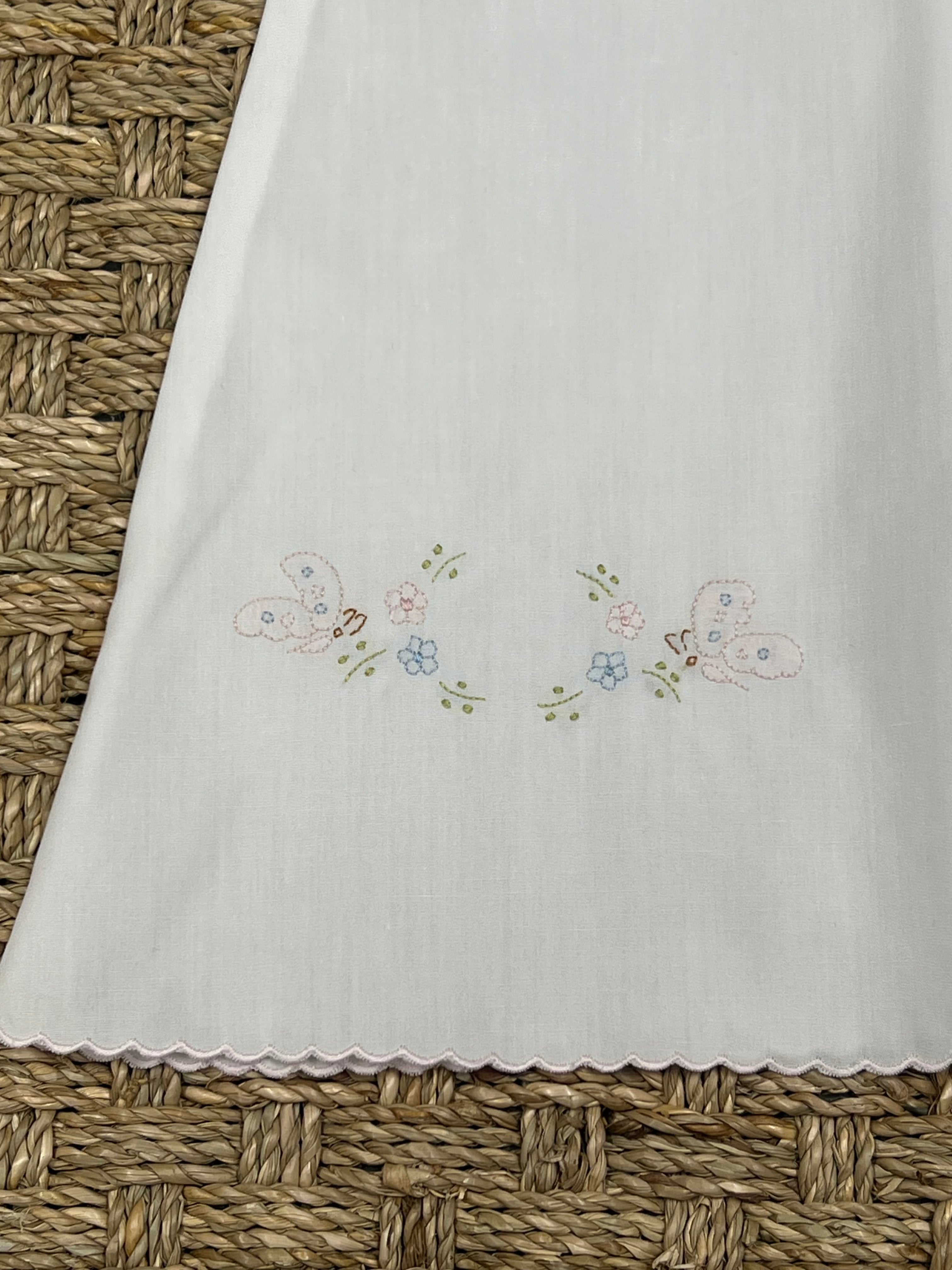 Auraluz Daygown with Pink Butterfly Embroidery