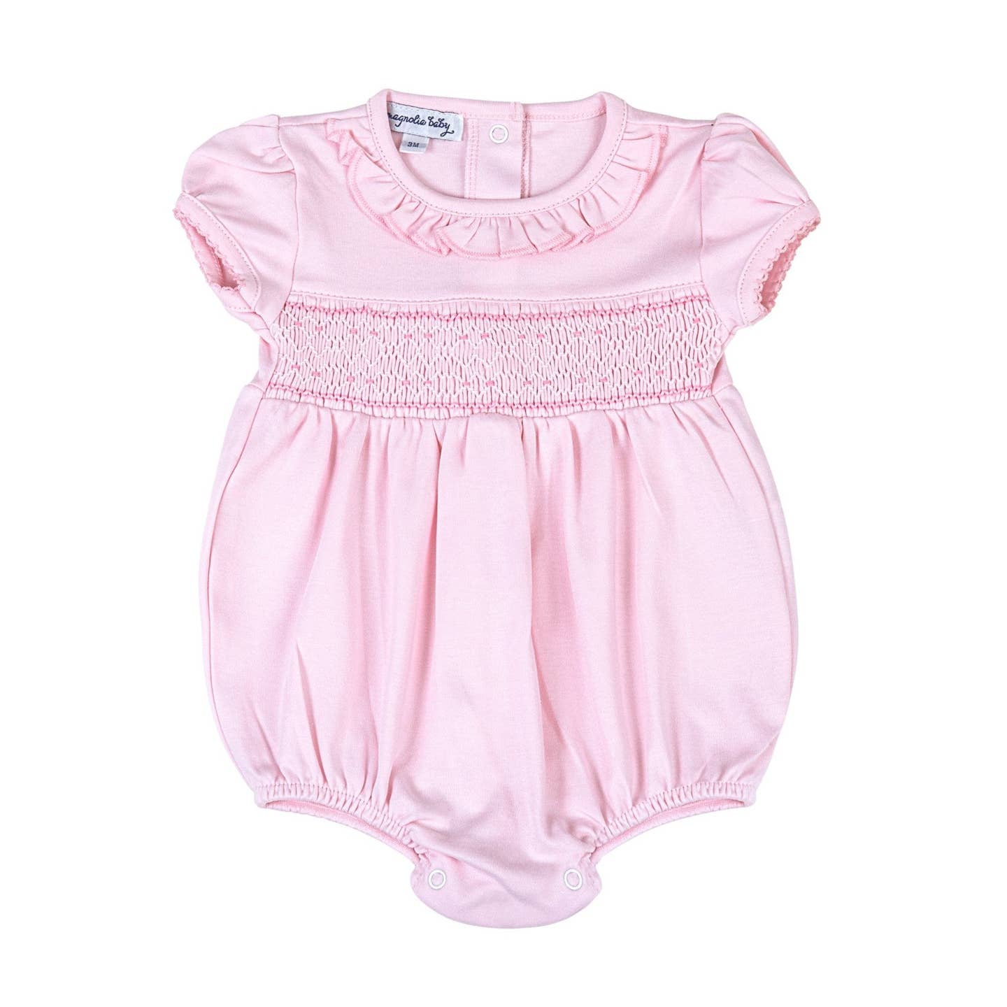 Magnolia Baby Pink & Blue Smocked Bubble, Pink