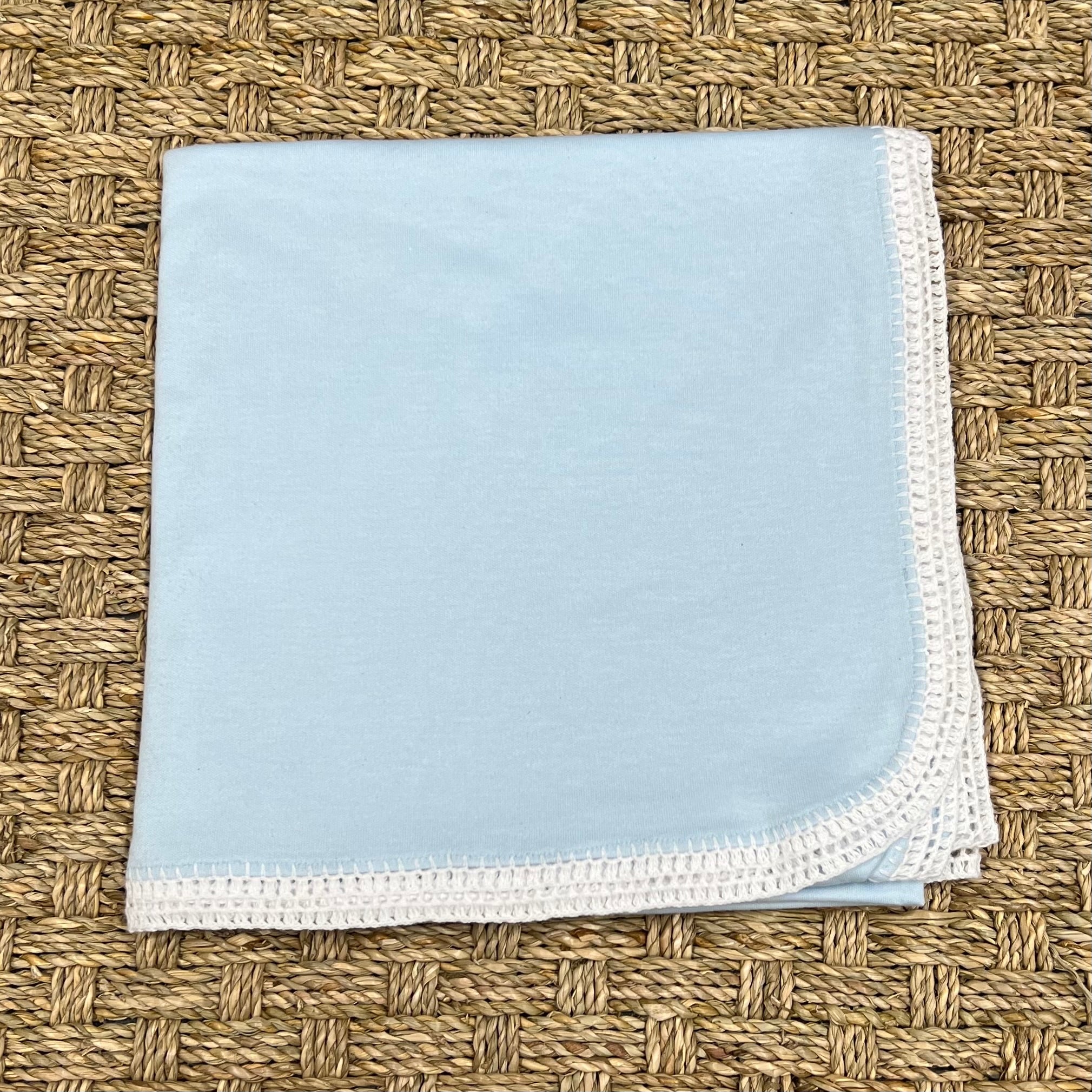 Auraluz Knit Blanket with Picot Trim