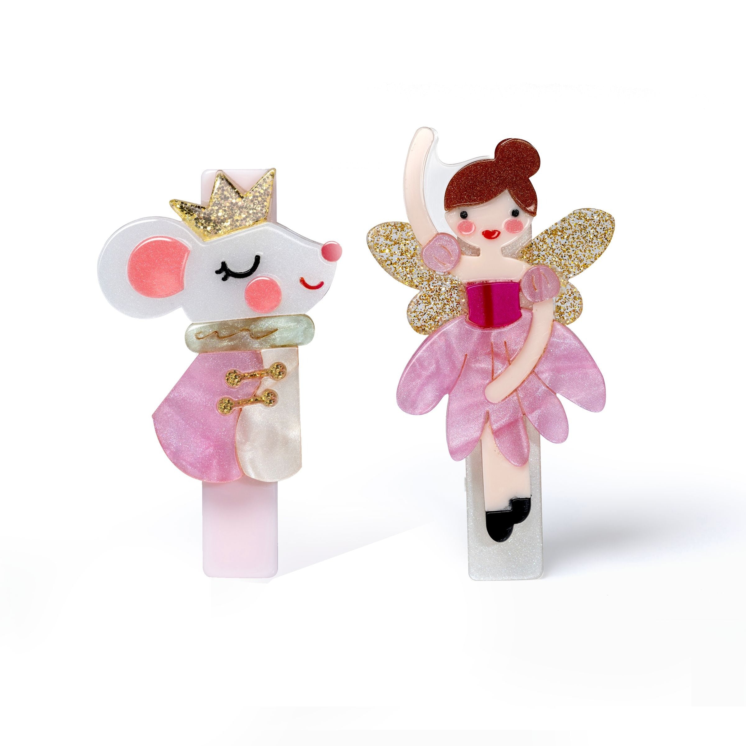 Lilies & Roses Mouse Ballerina Hair Clips