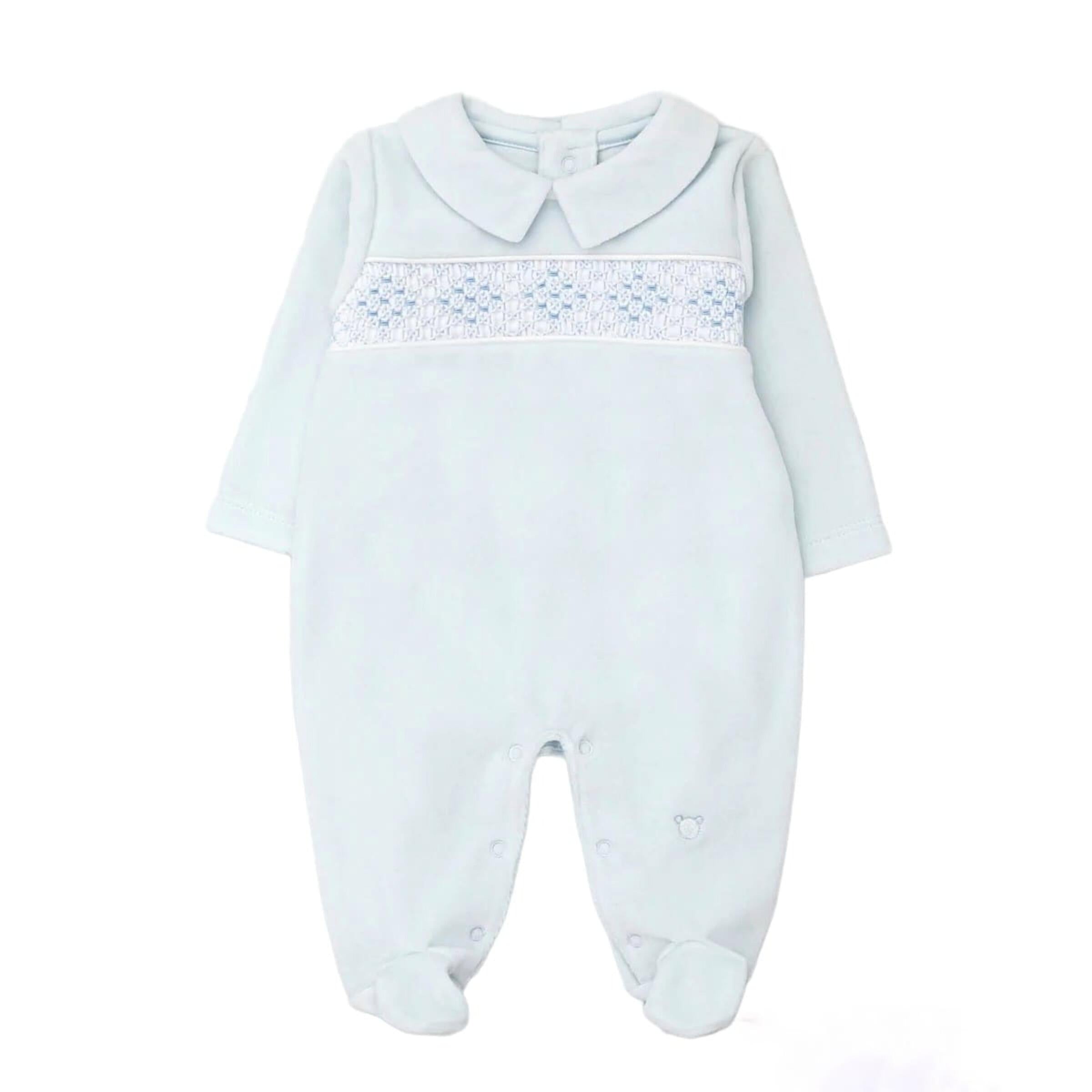 Tecomoabesos Hand Smocked Velvet Playsuit