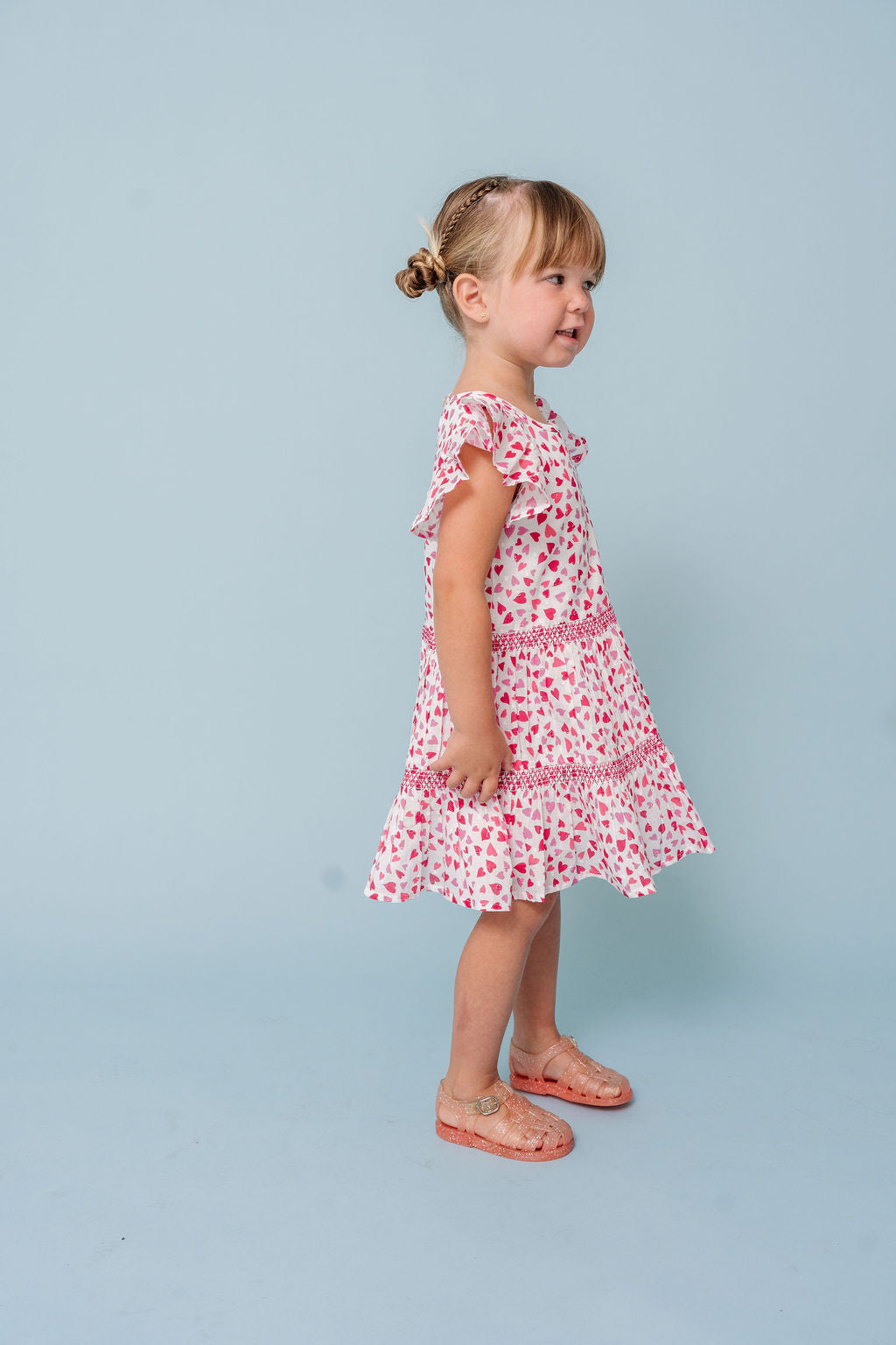 Alto Modas Hearts Print Twirl Dress