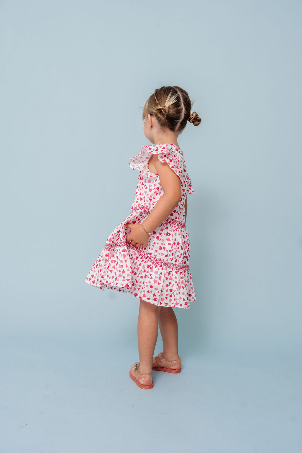 Alto Modas Hearts Print Twirl Dress
