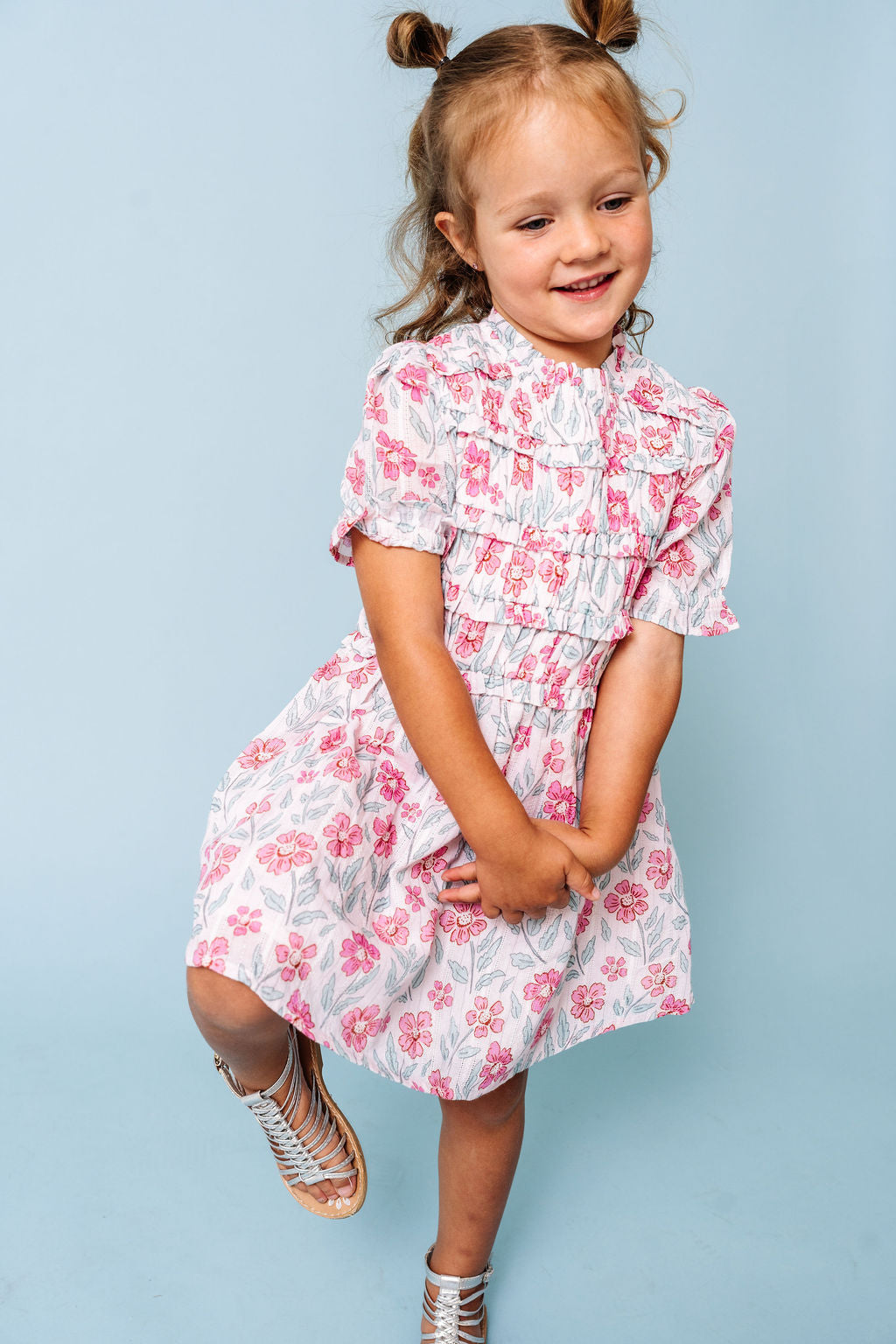 Alto Modas Woodblock Floral Chloe Dress