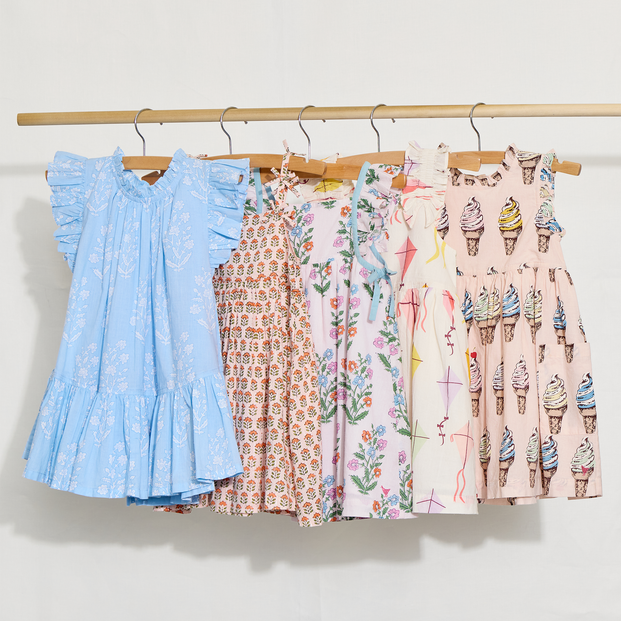 Pink Chicken Tia Dress, Pink Prairie Block Print