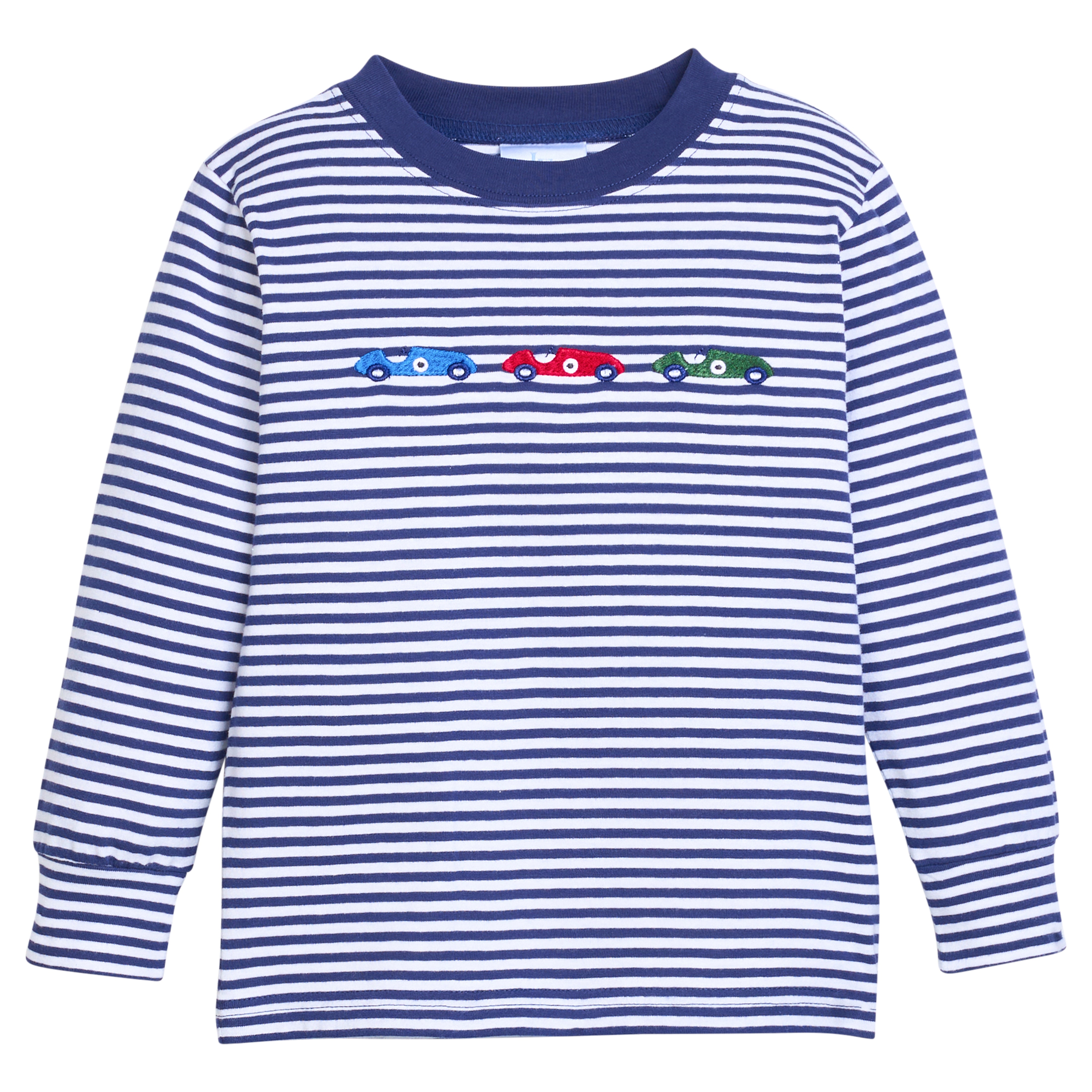 Little English Applique Shirt, Race Cars