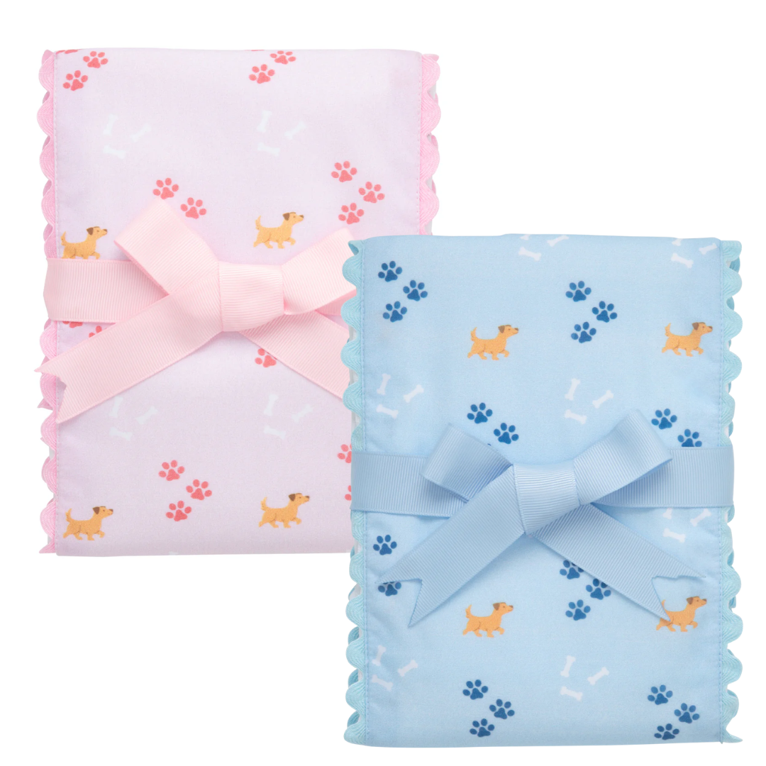 3 Martha's Puppy Fancy Fabric Burp Cloth