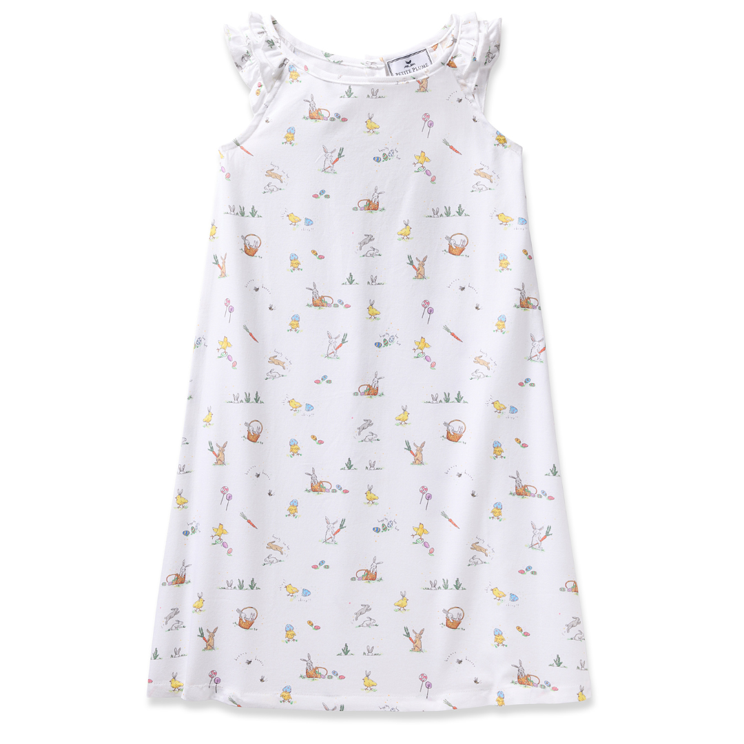 Petite Plume Twill Amelie Nightgown in Easter Frolic