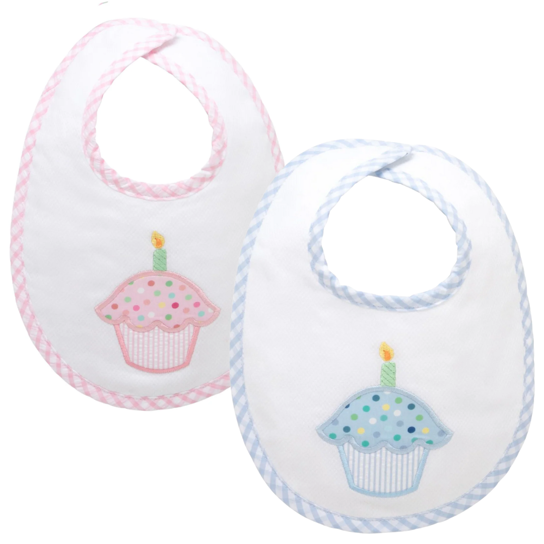 3 Martha's Cupcake Applique Basic Bib