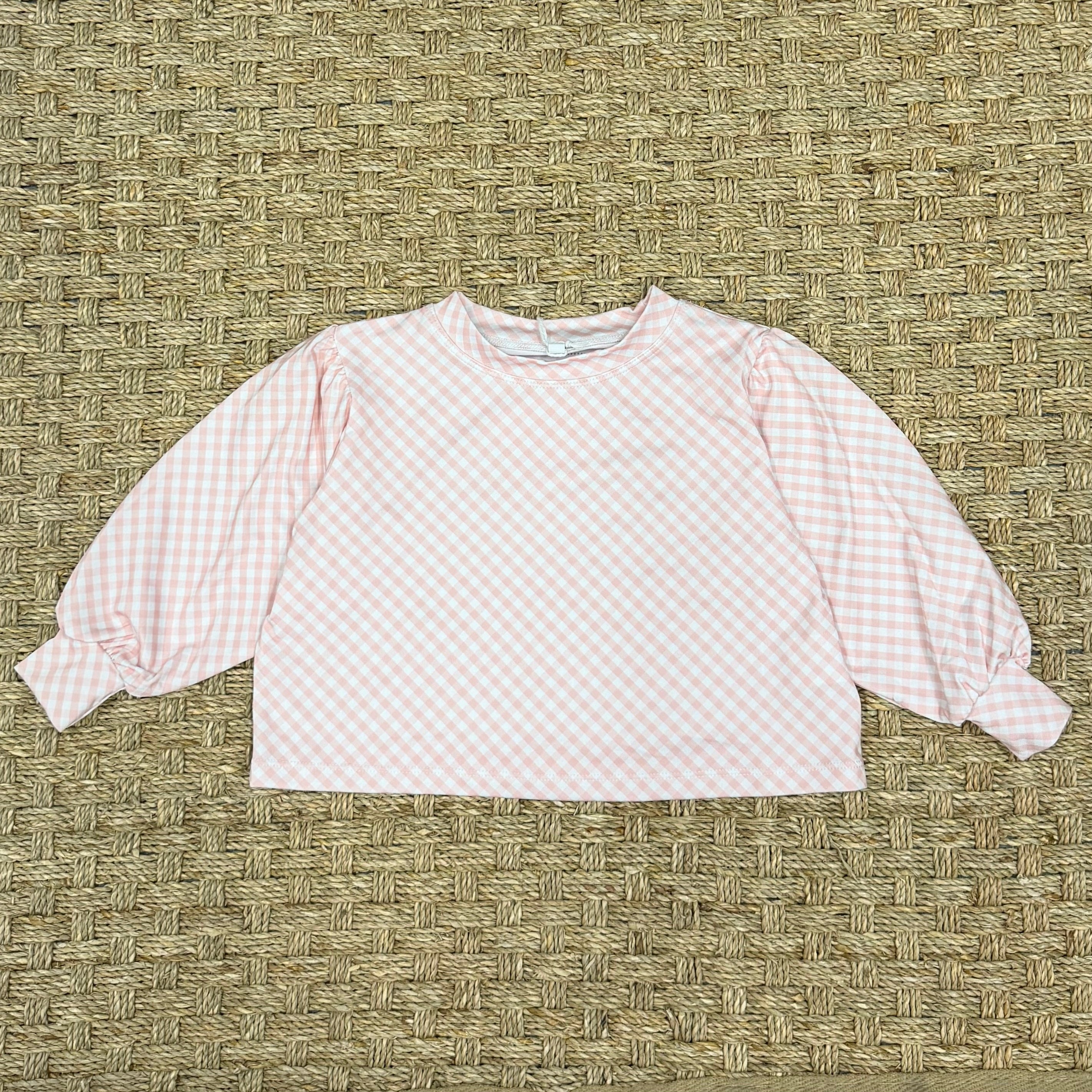 Honesty Puff Sleeve Top, Pink Gingham