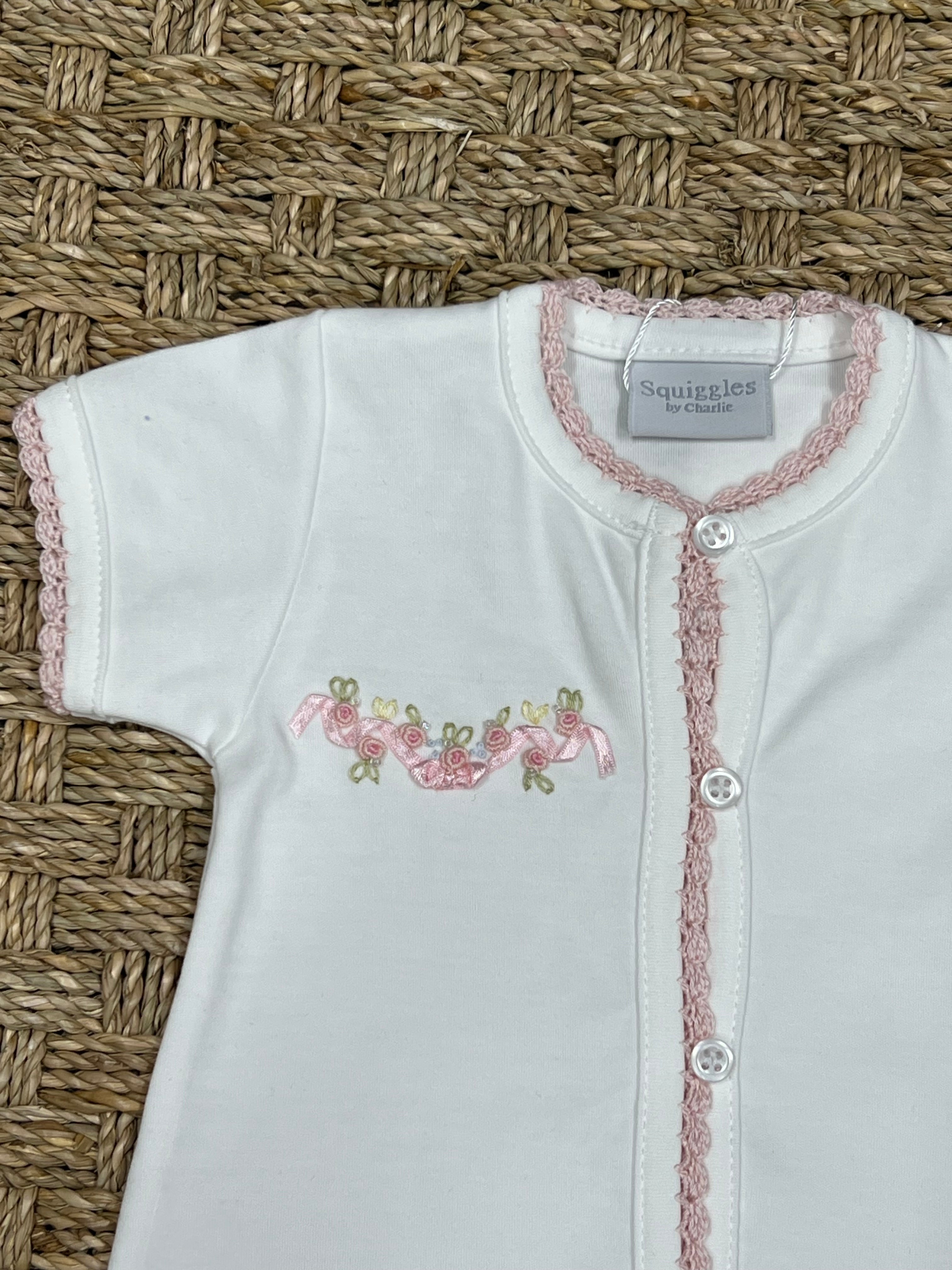 Squiggles Bow Roses Day Gown