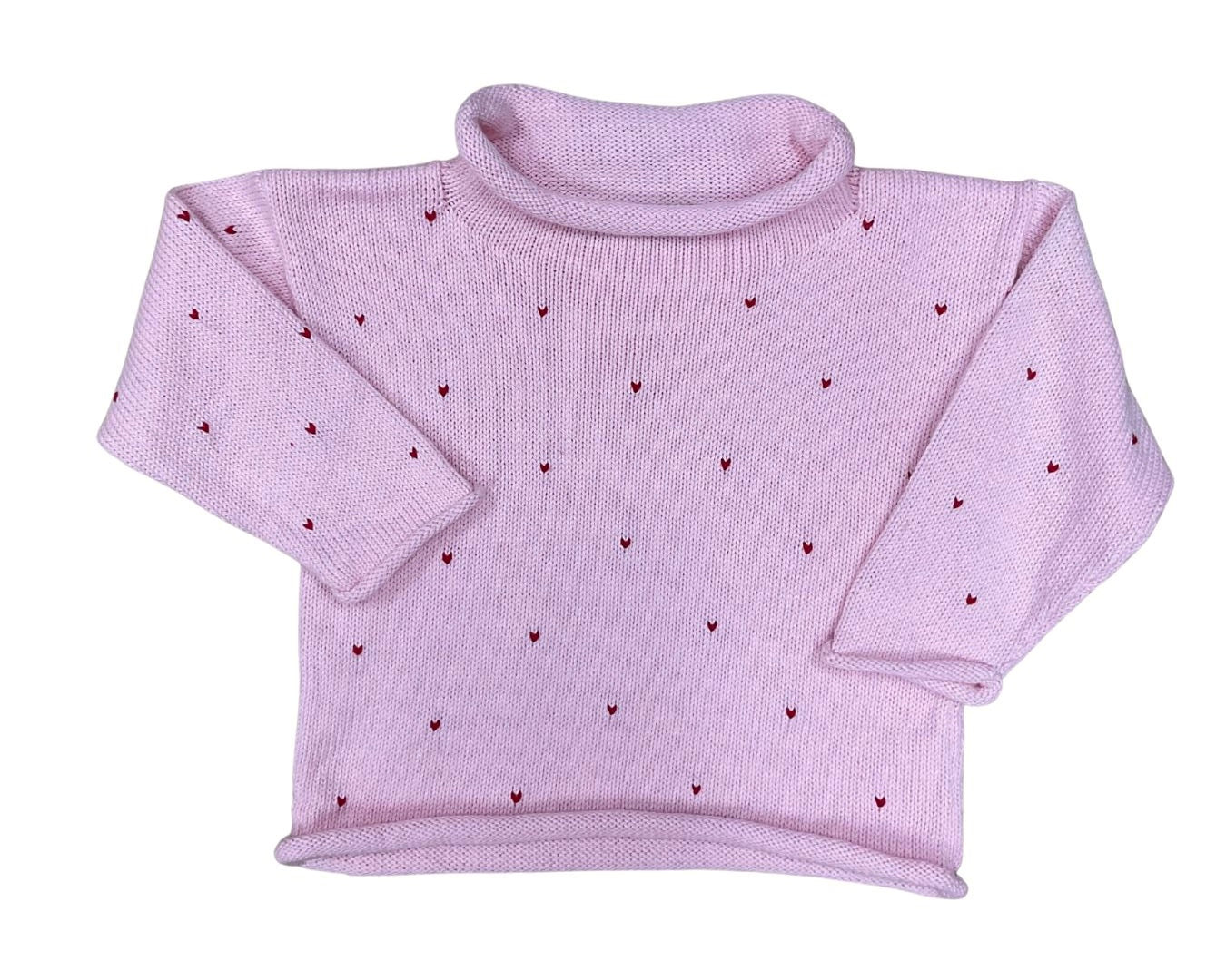 Luigi Rollneck, All-Over Mini Hearts on New Light Pink