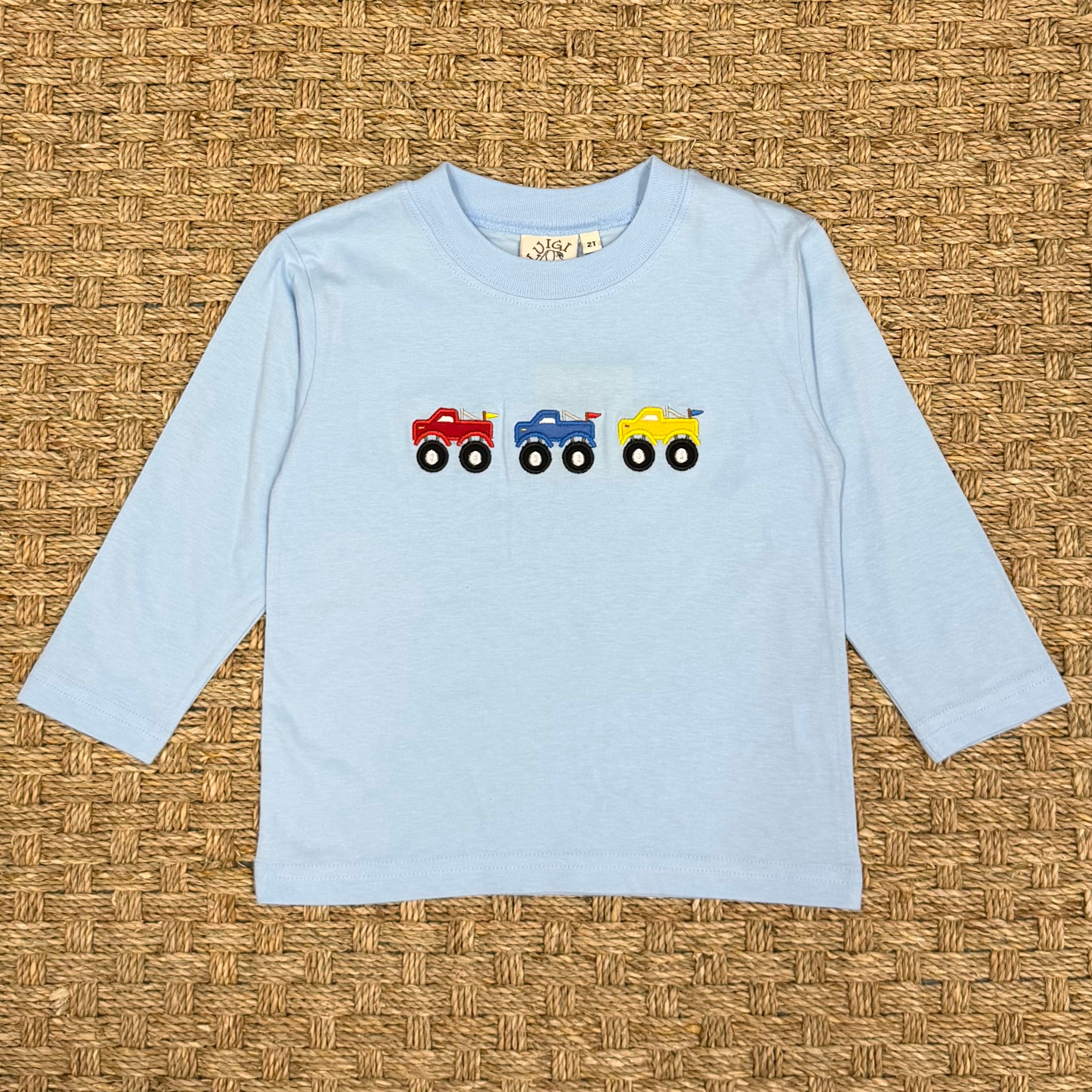 Luigi Tee, Monster Trucks on Light Sky Blue