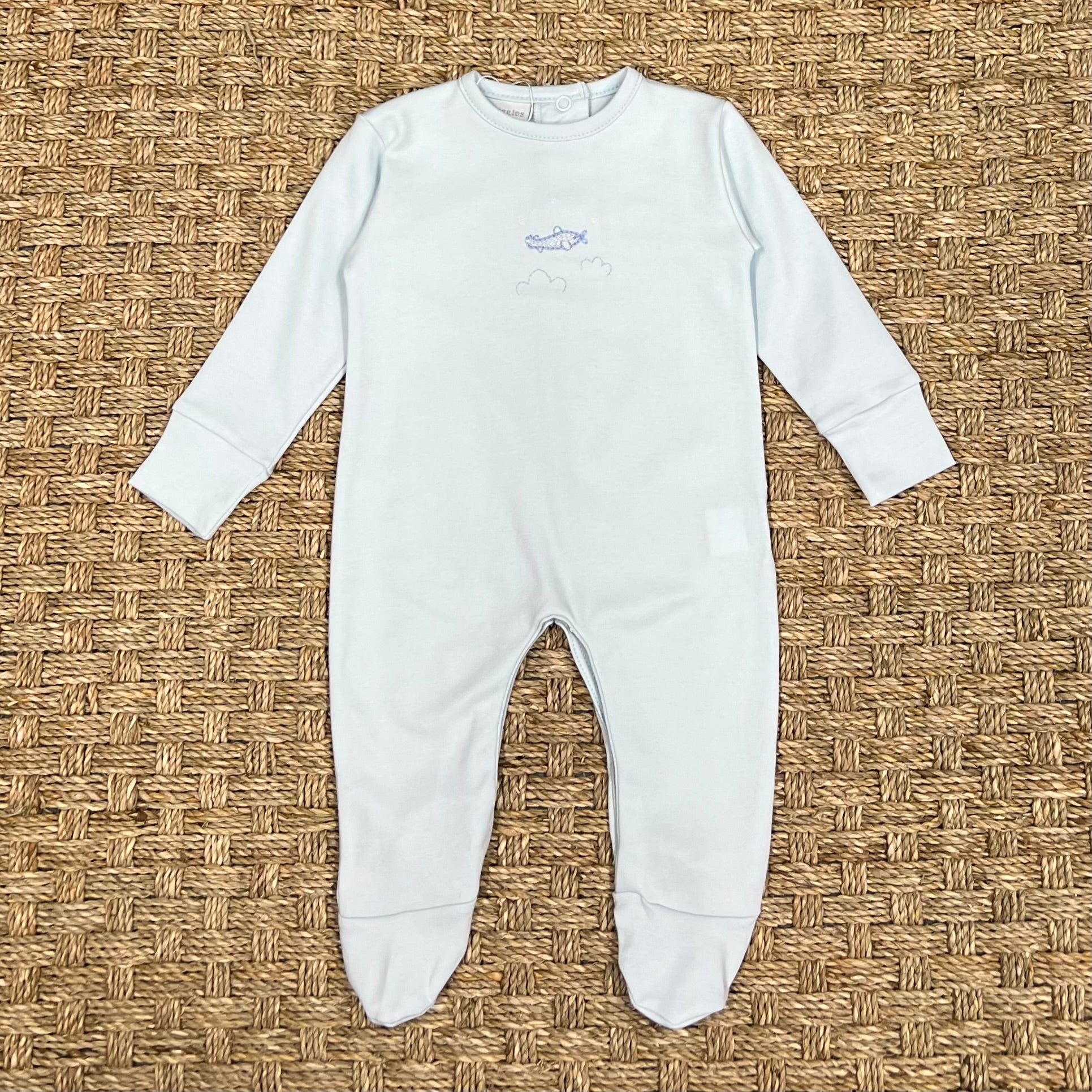Squiggles Mini Airplane Footed Coverall
