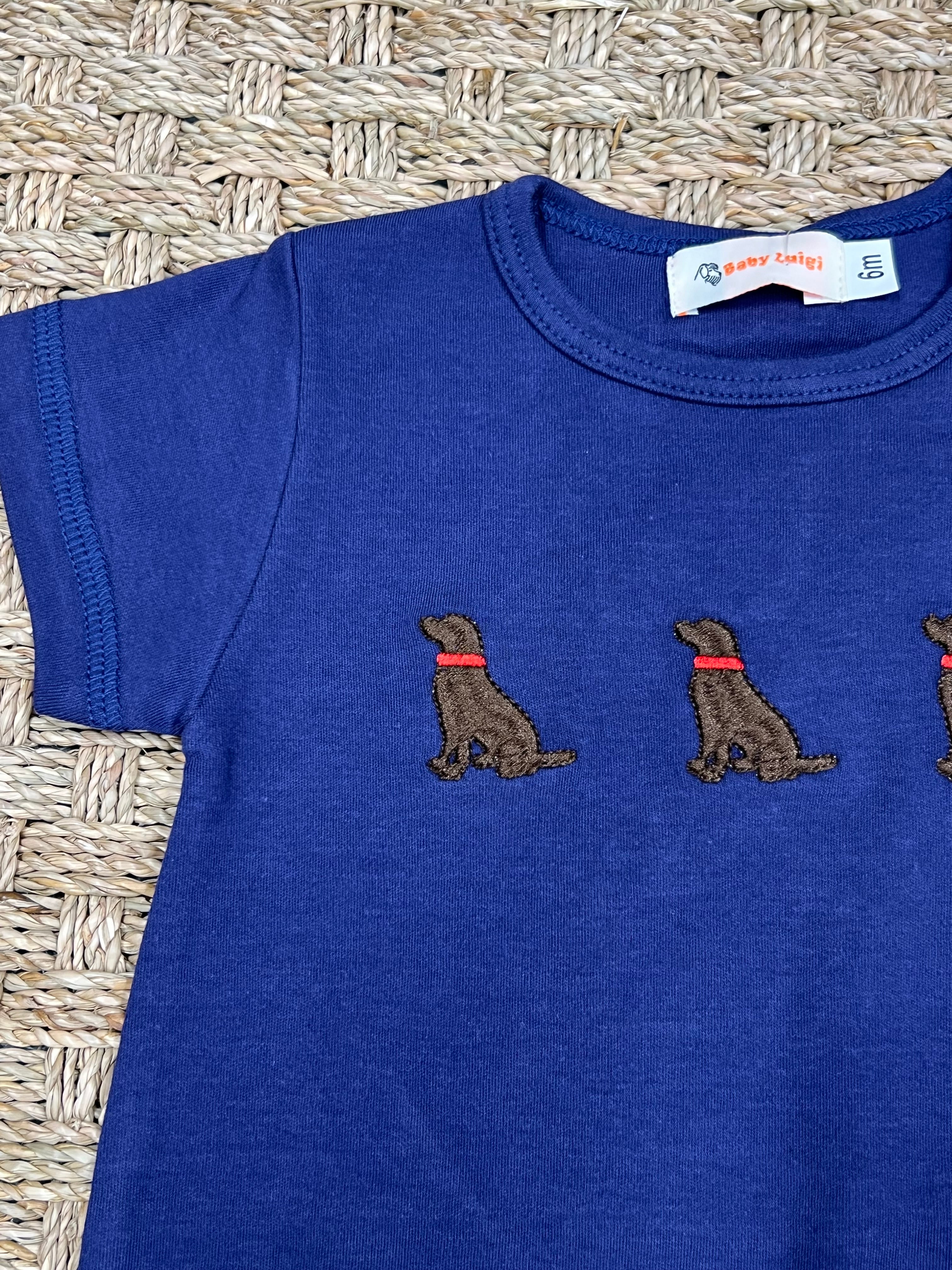Luigi Romper, Chocolate Labs on Dark Royal
