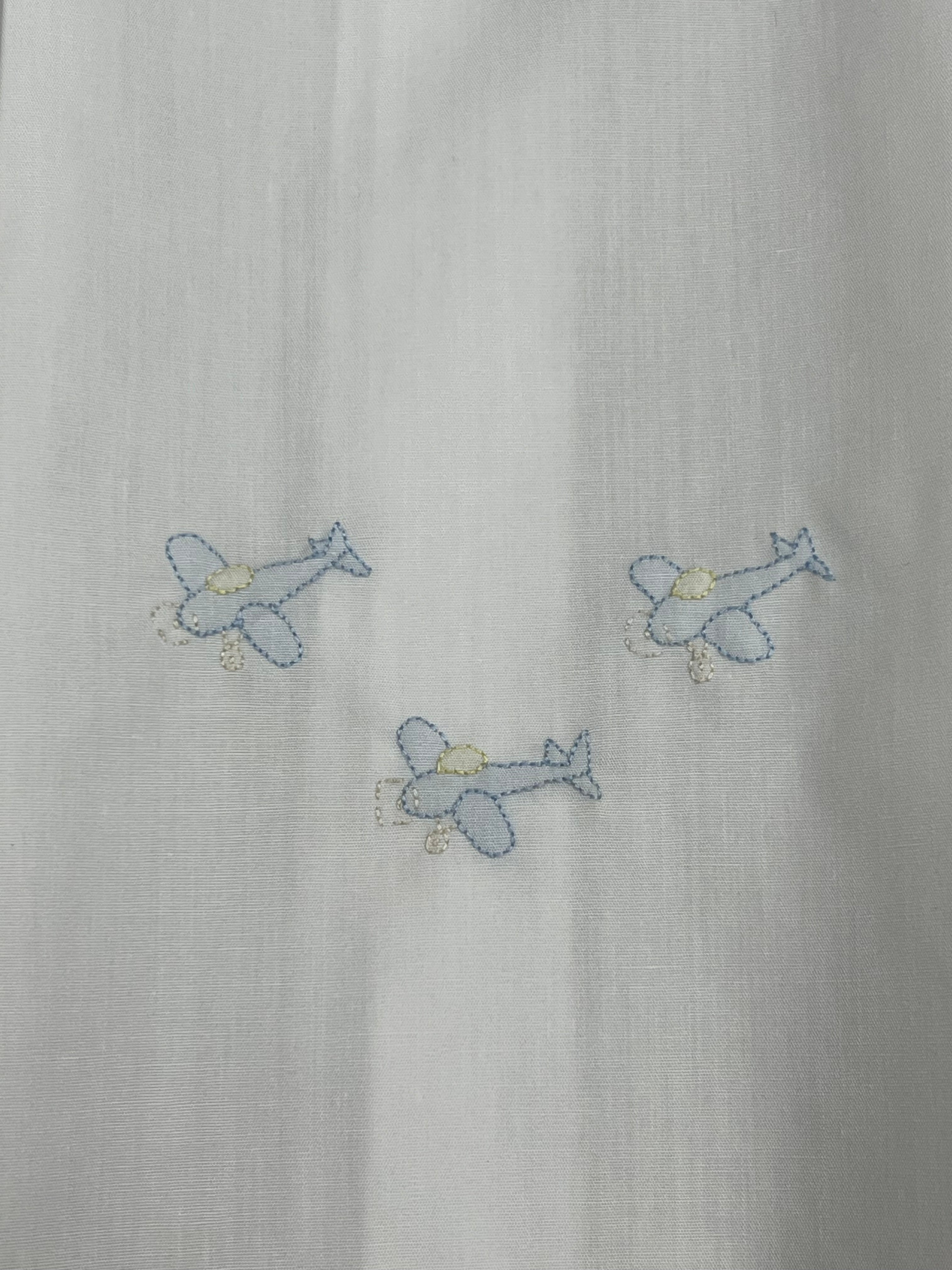 Auraluz Daygown with Blue Plane Embroidery