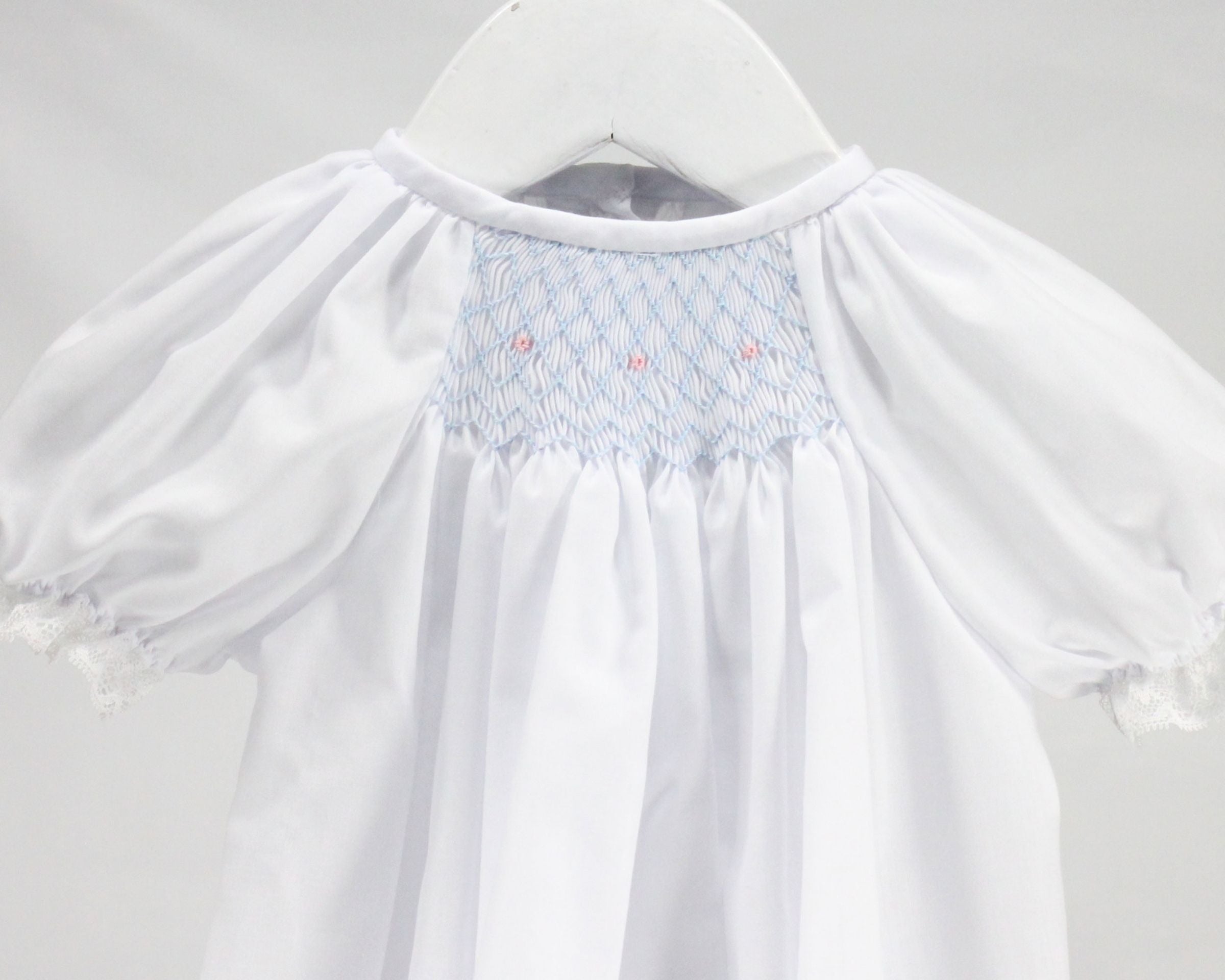 Baby Blessings White Smocked Charlotte Dress