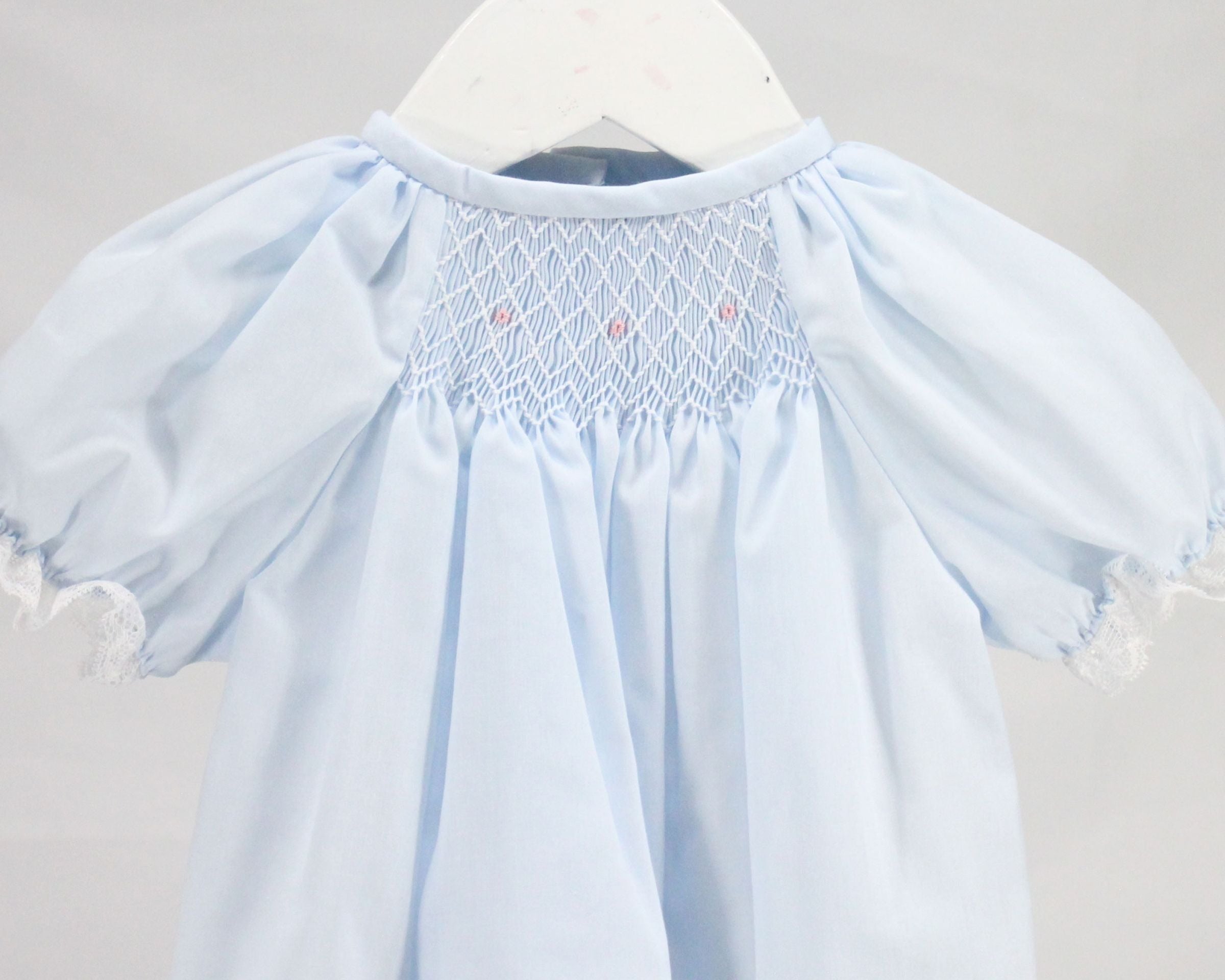Baby Blessings Light Blue Smocked Charlotte Dress