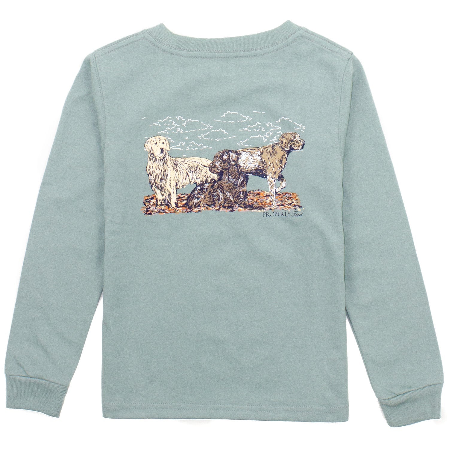 Properly Tied Tee, Hunting Dogs on Fog