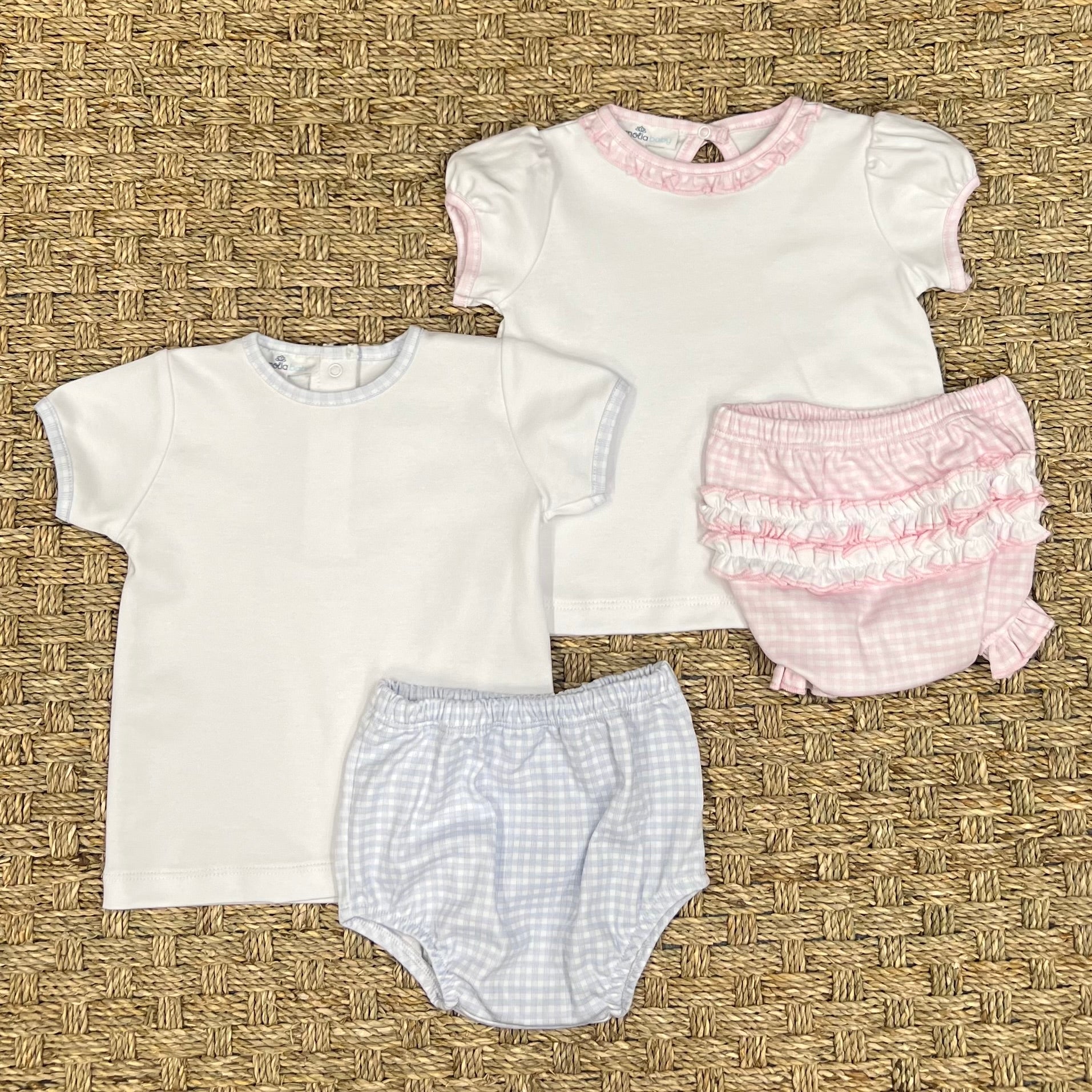 Magnolia Baby New Beginnings Pink Ruffle Diaper Cover Set