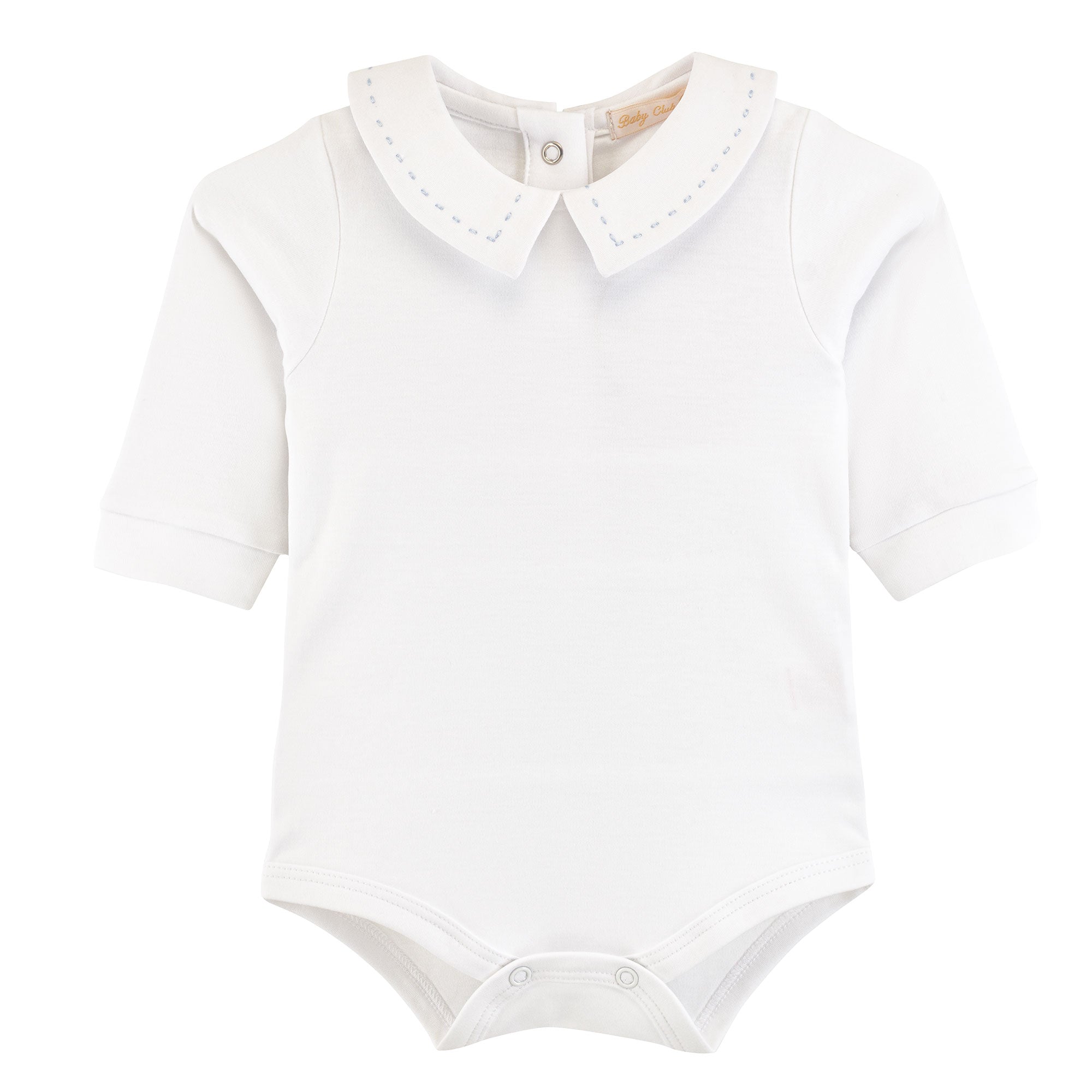 Baby Club Chic Bodysuit with Chain Stitched Embroidered Collar