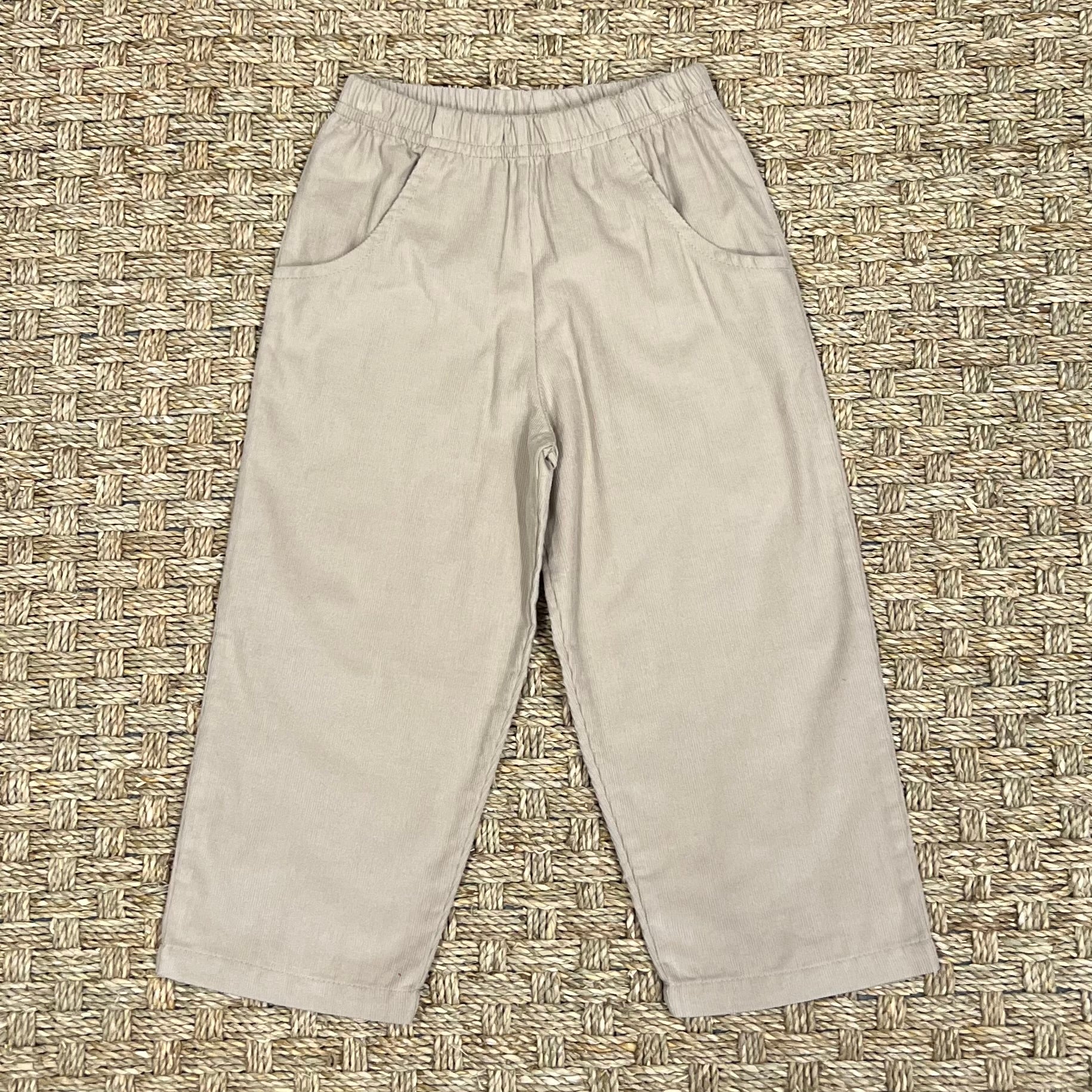 Luigi Corduroy Pants with Pockets, Sand