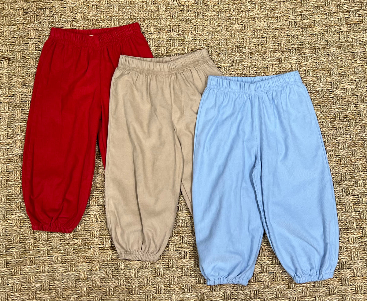 Luigi Corduroy Bloomer Pants, Sky Blue